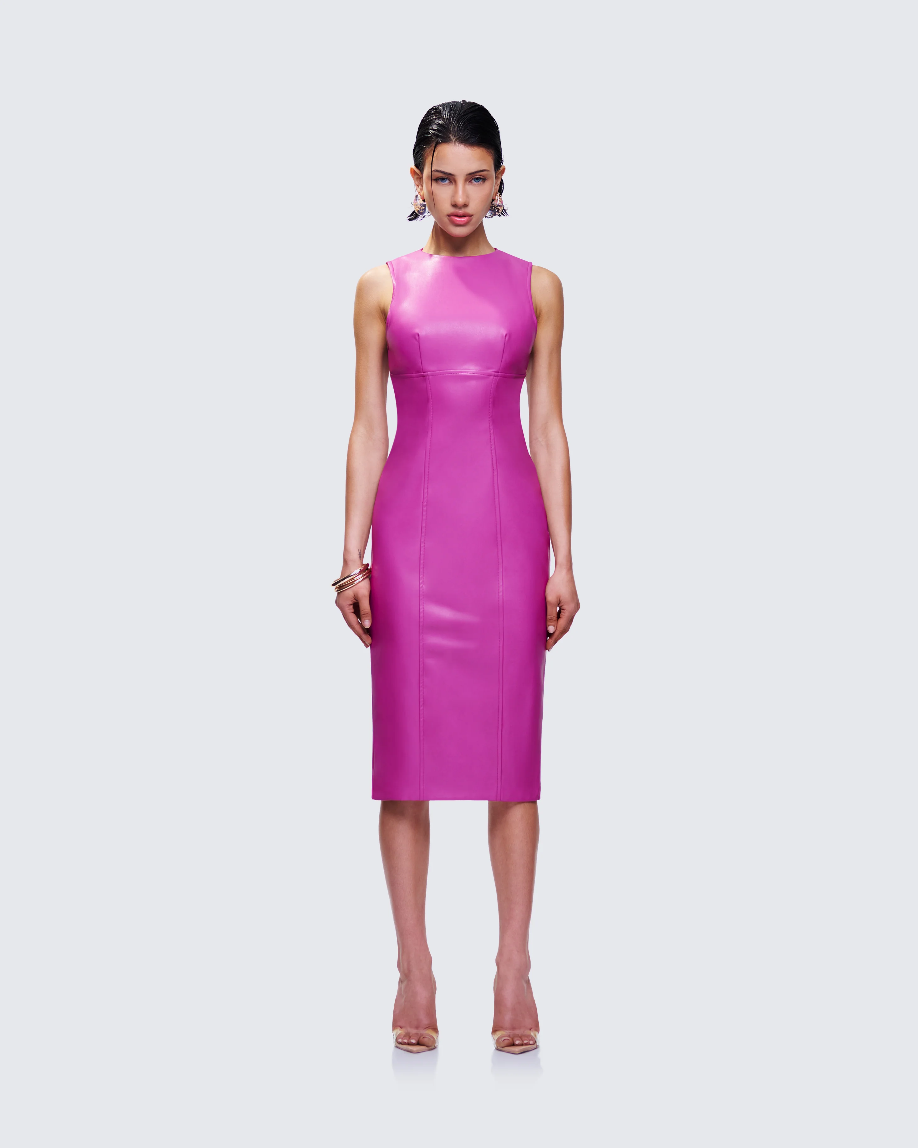 Caisyn Magenta Midi Dress - Image 2