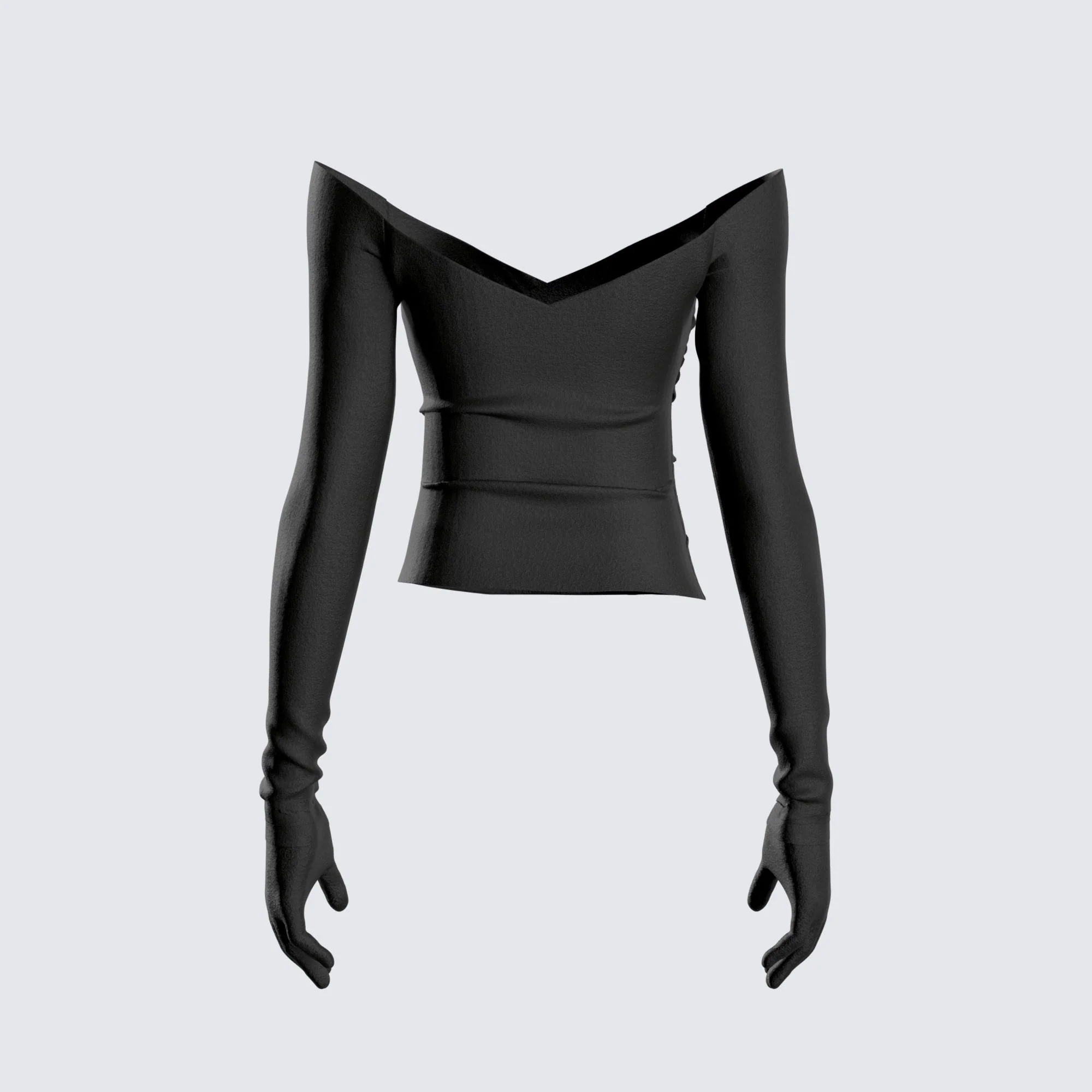 Cait Off Shoulder Top & Gloves - Image 3