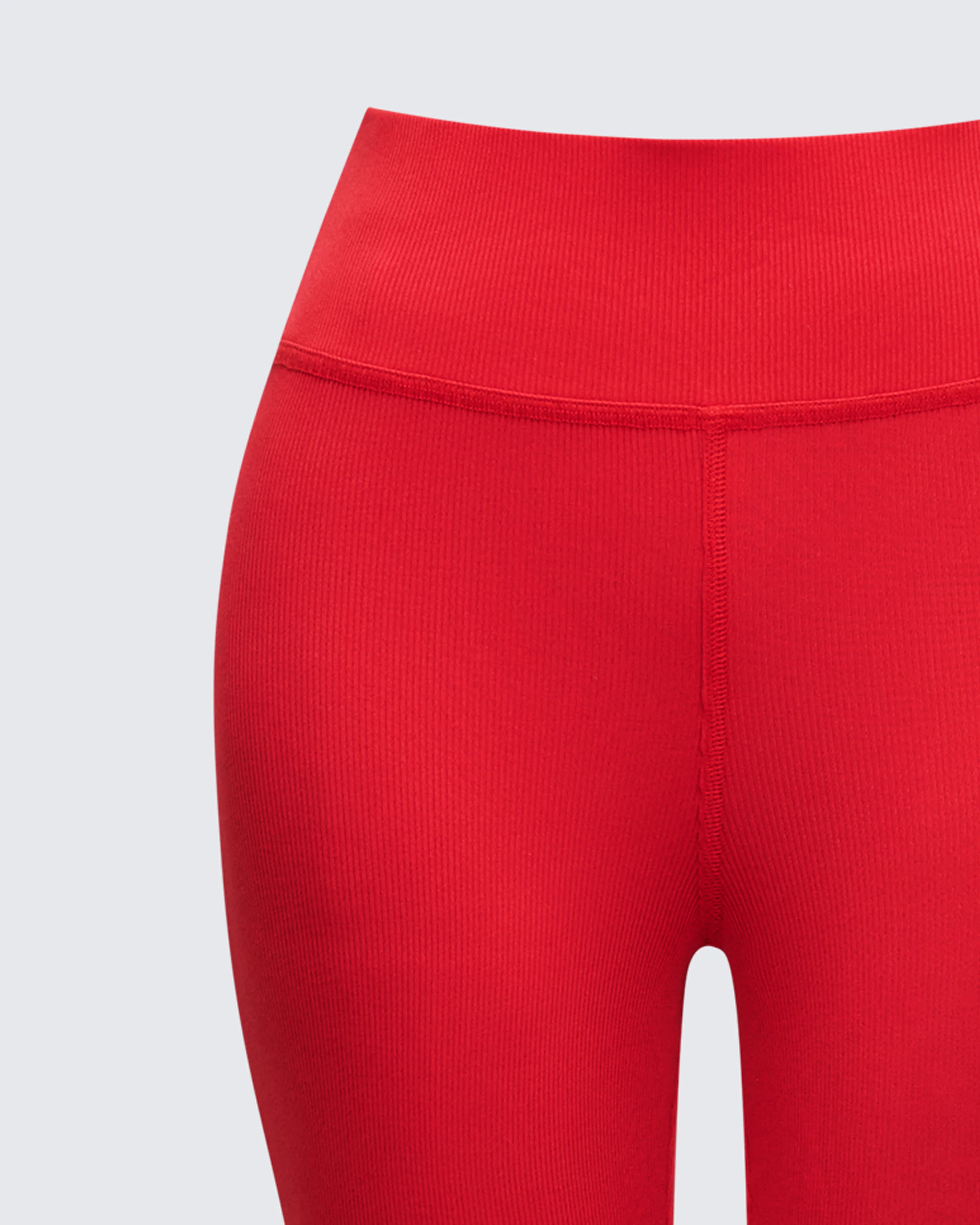 Cambree Red Ribbed Flare Legging - Image 6