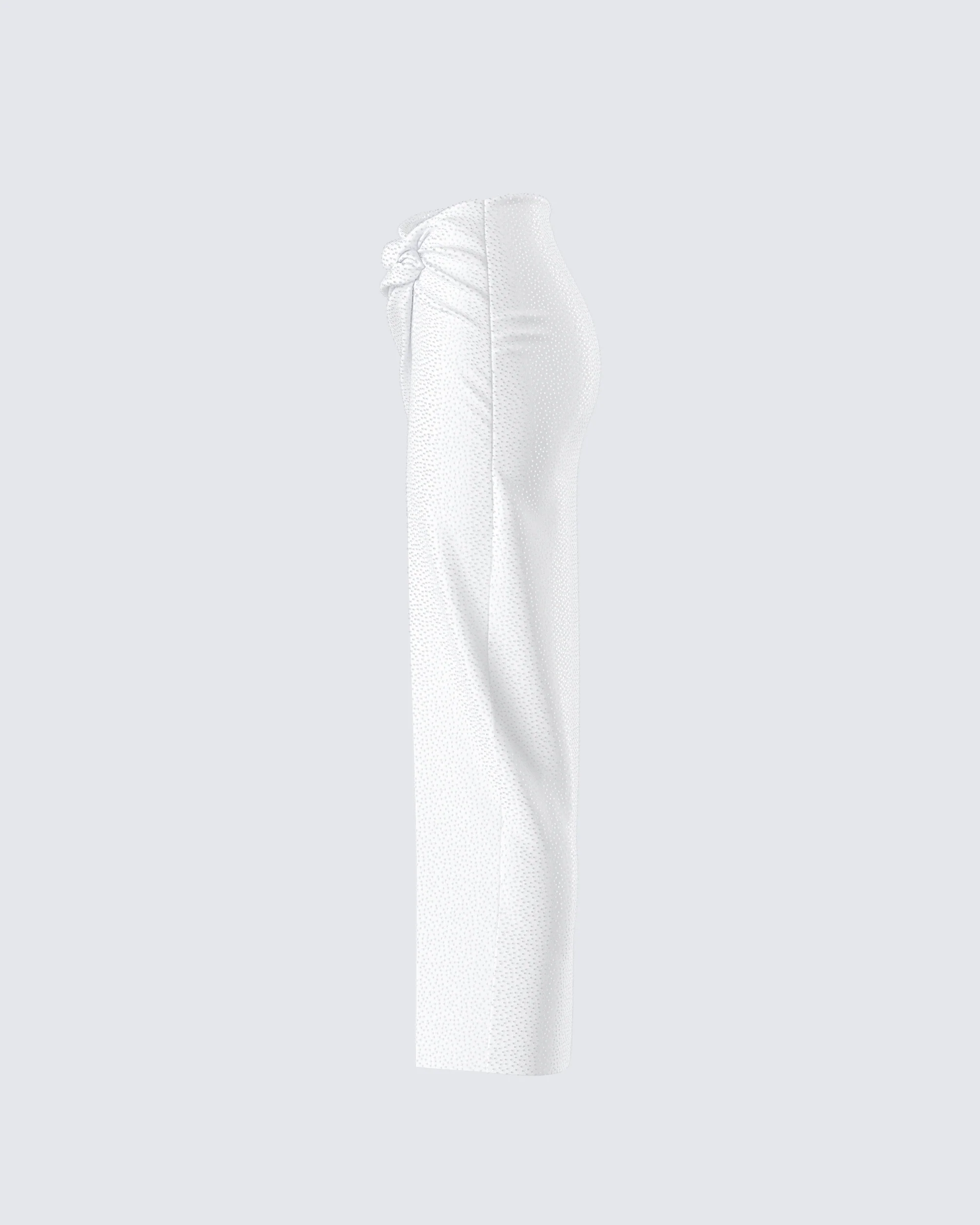 Carly White Beaded Drape Skirt - Image 2
