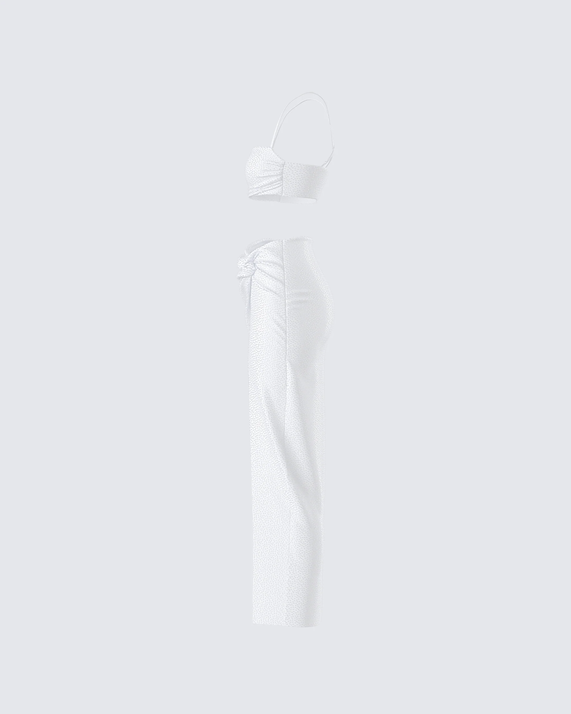 Carly White Beaded Maxi Set - Image 2