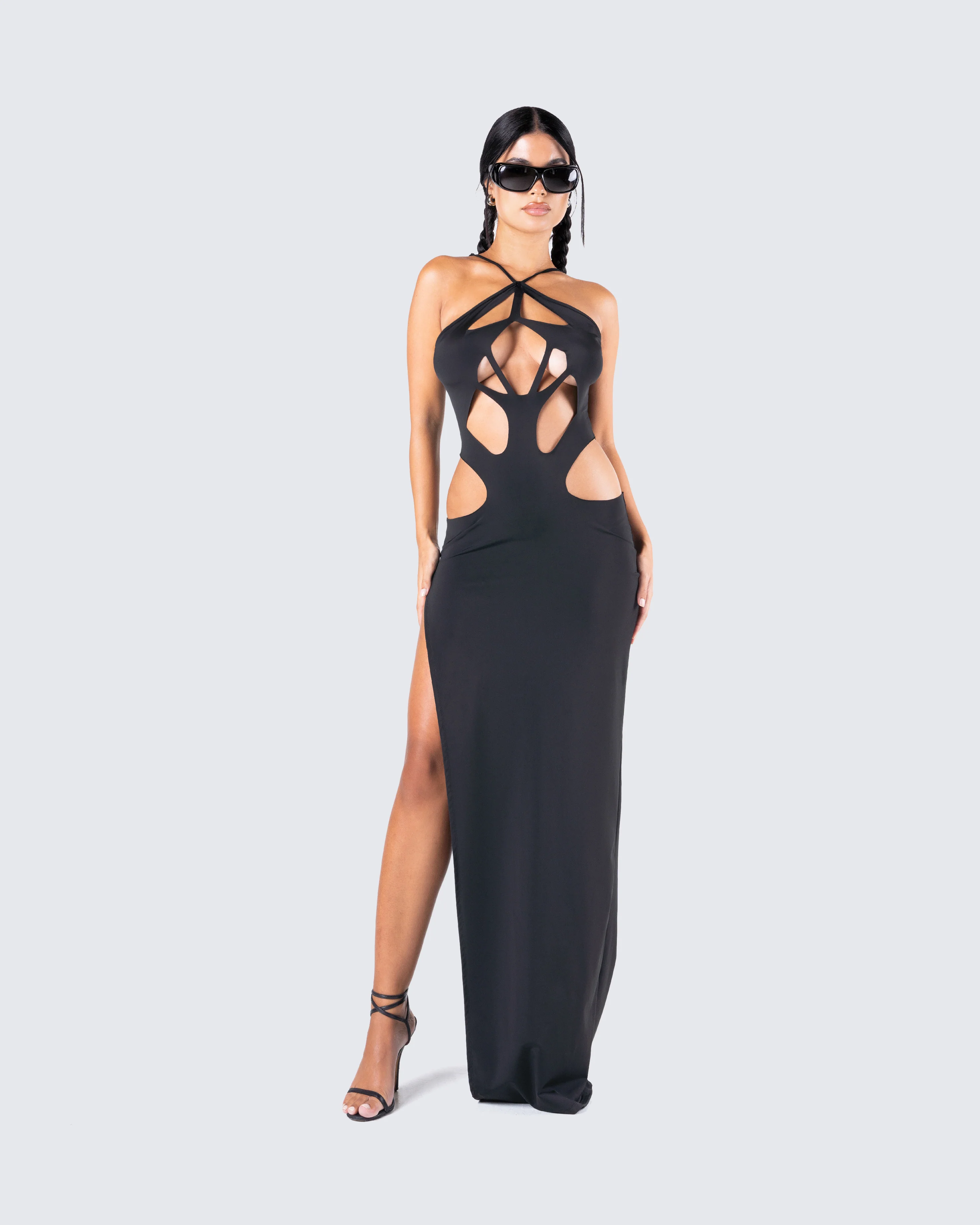 Carrie Black Cut Out Dress - Image 8