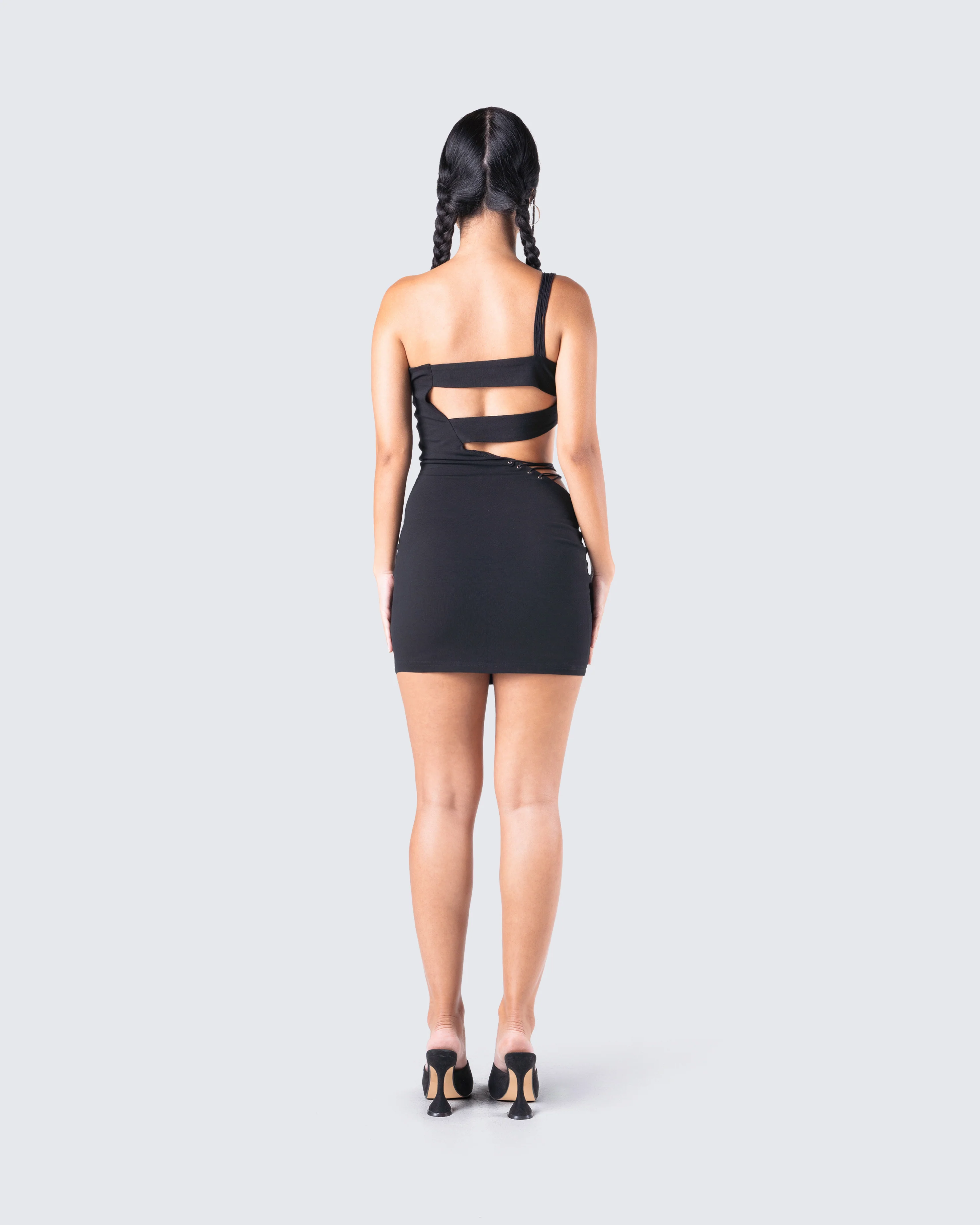 Cecily Black Mini Dress - Image 7