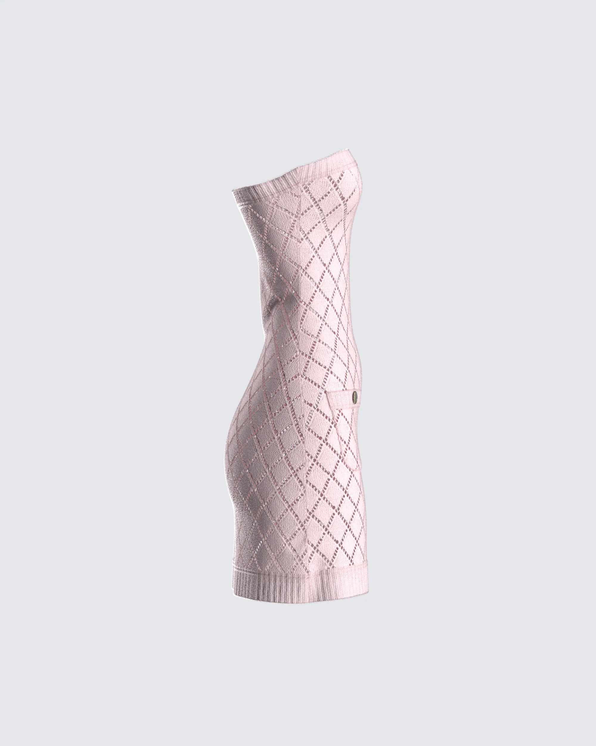 Celine Pink Pattern Knit Mini Dress - Image 2