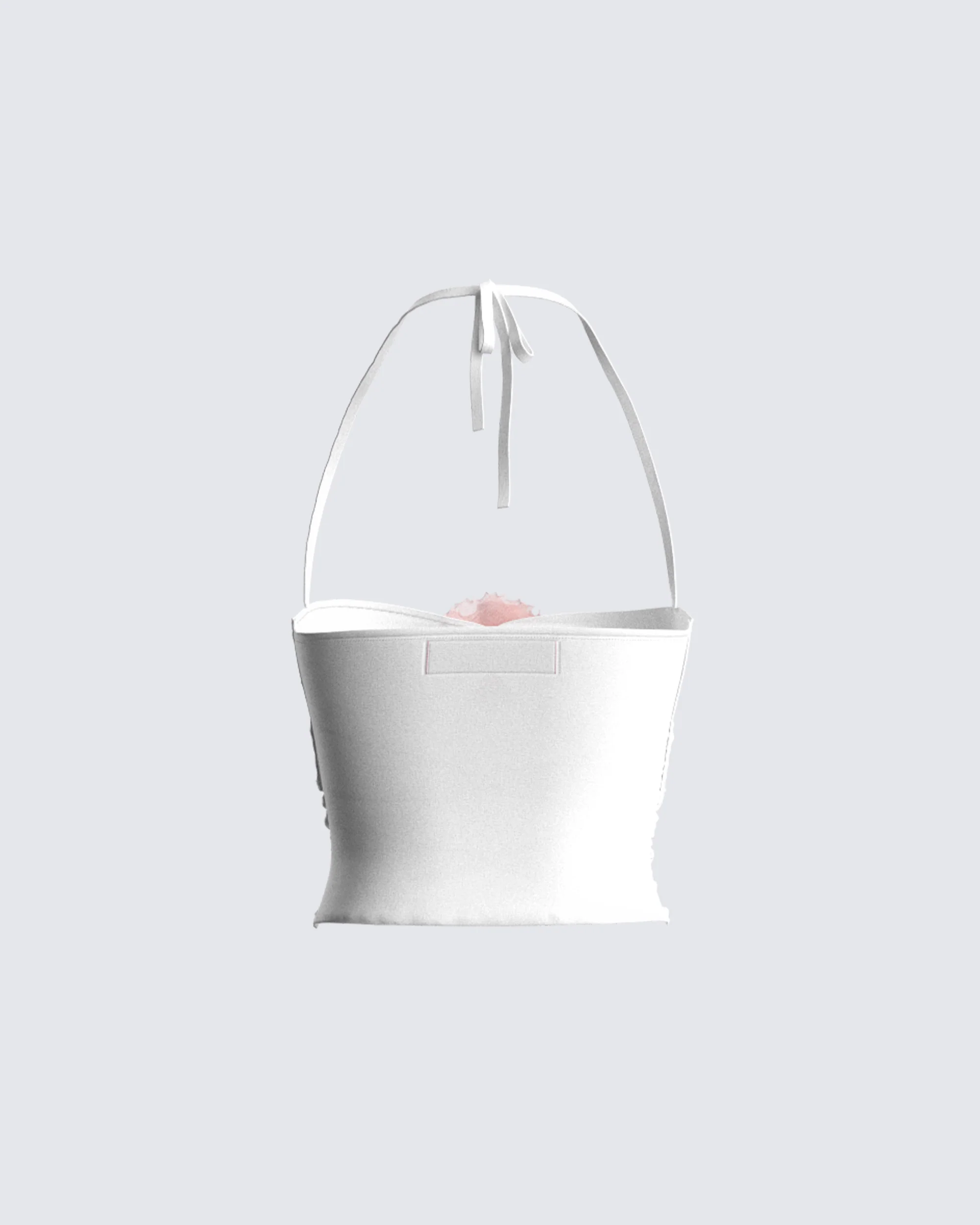 Cerelina White Jersey Cut Out Top - Image 3