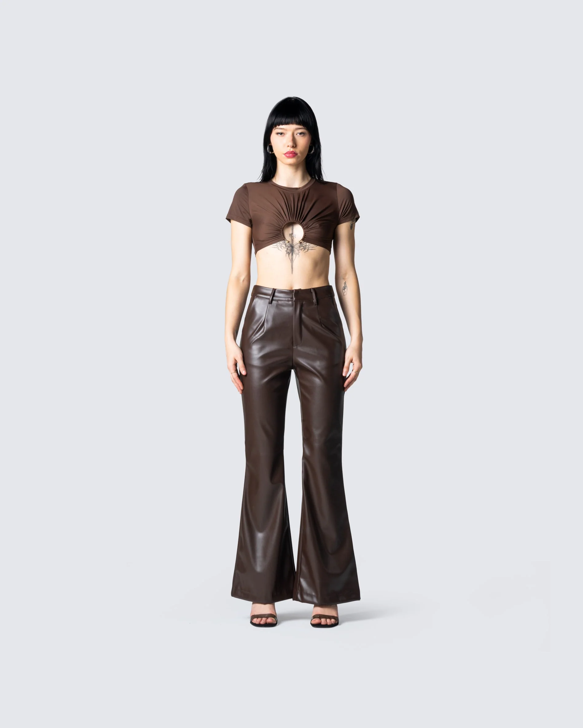 Ceres Brown Peek A Boo Top - Image 4
