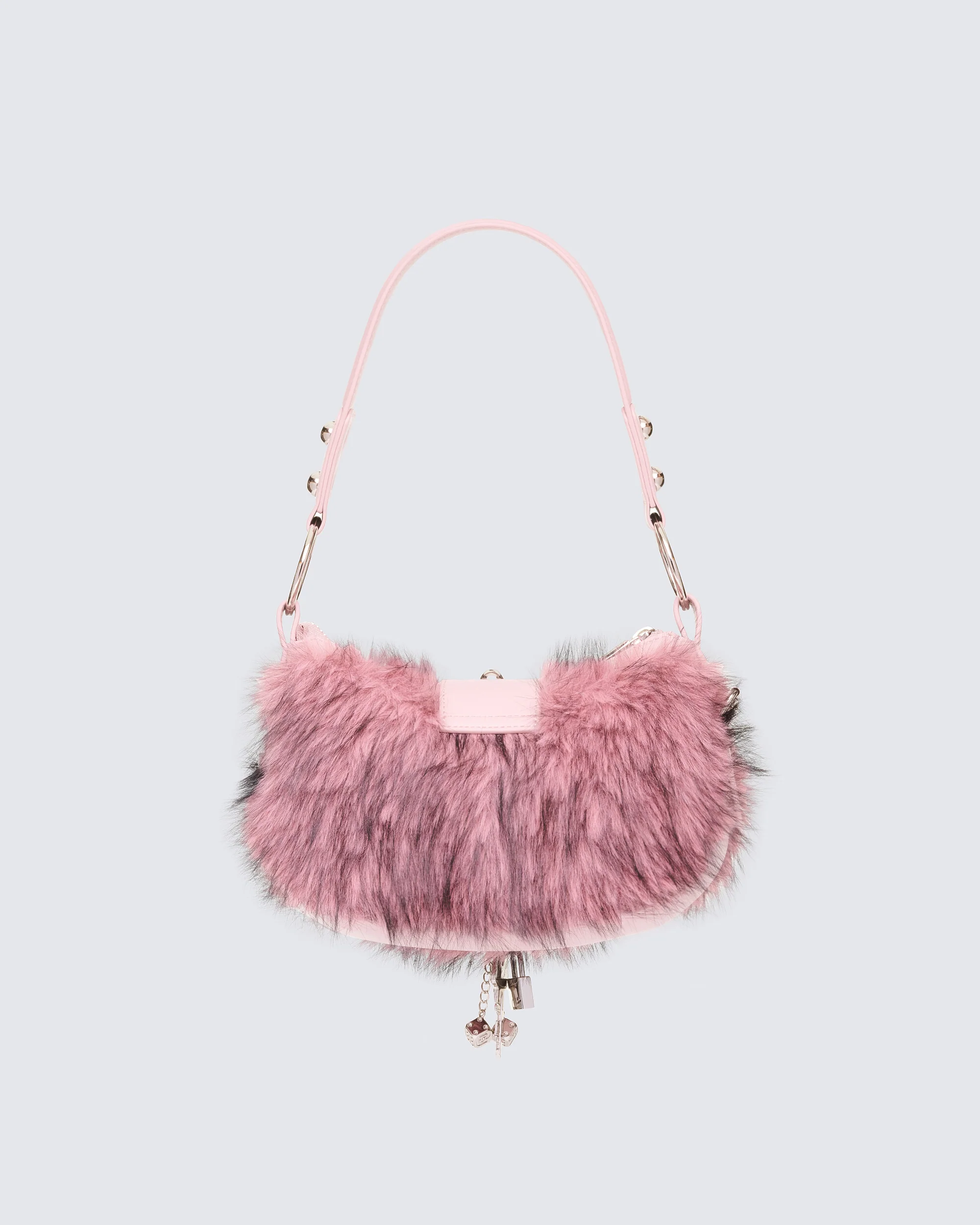 Charalyn Pink Fur Shoulder Bag - Image 2