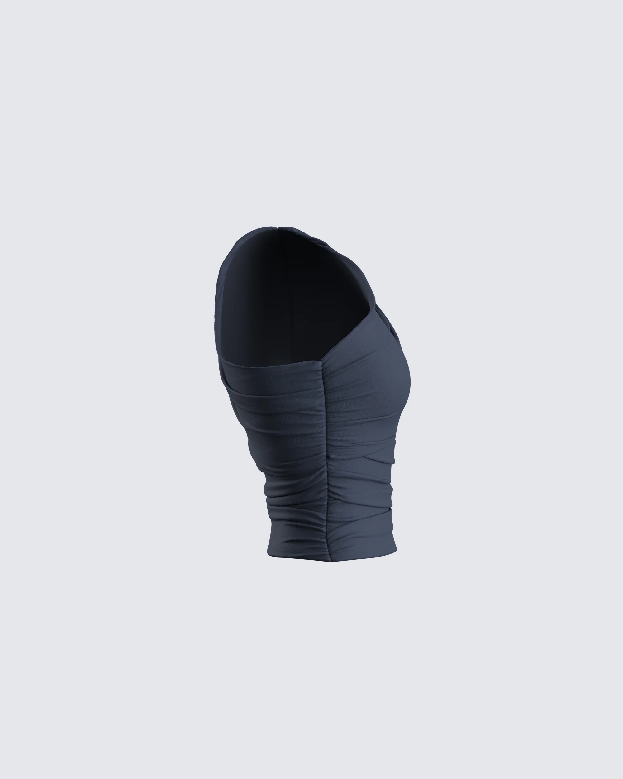 Charlize Navy One Shoulder Top - Image 2
