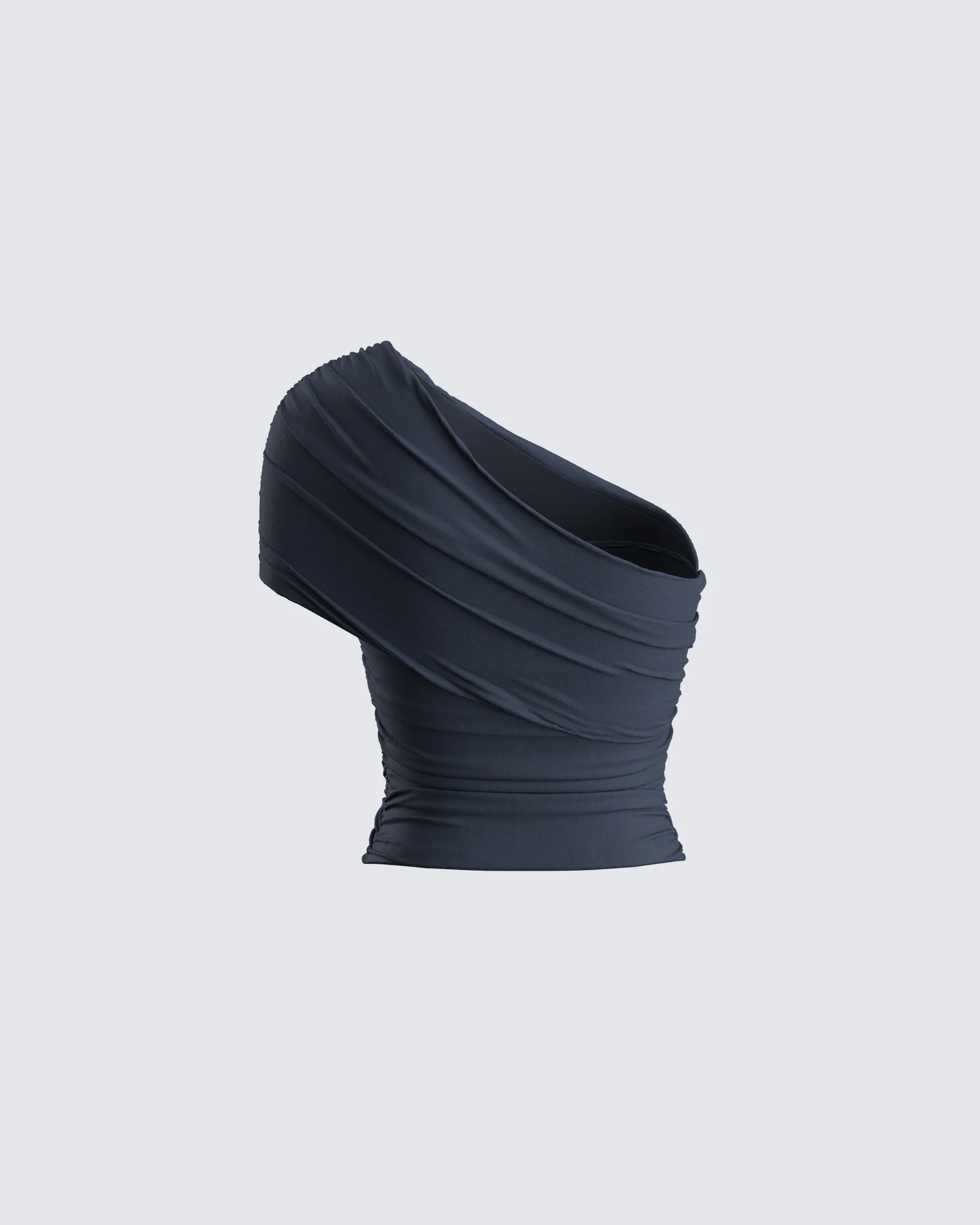 Charlize Navy One Shoulder Top - Image 3