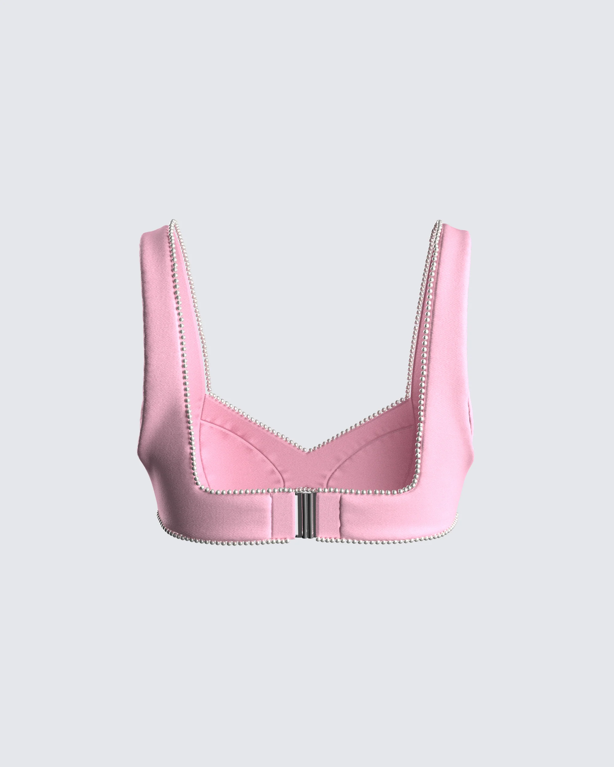 Chiara Pink Pearl Crop Top - Image 3
