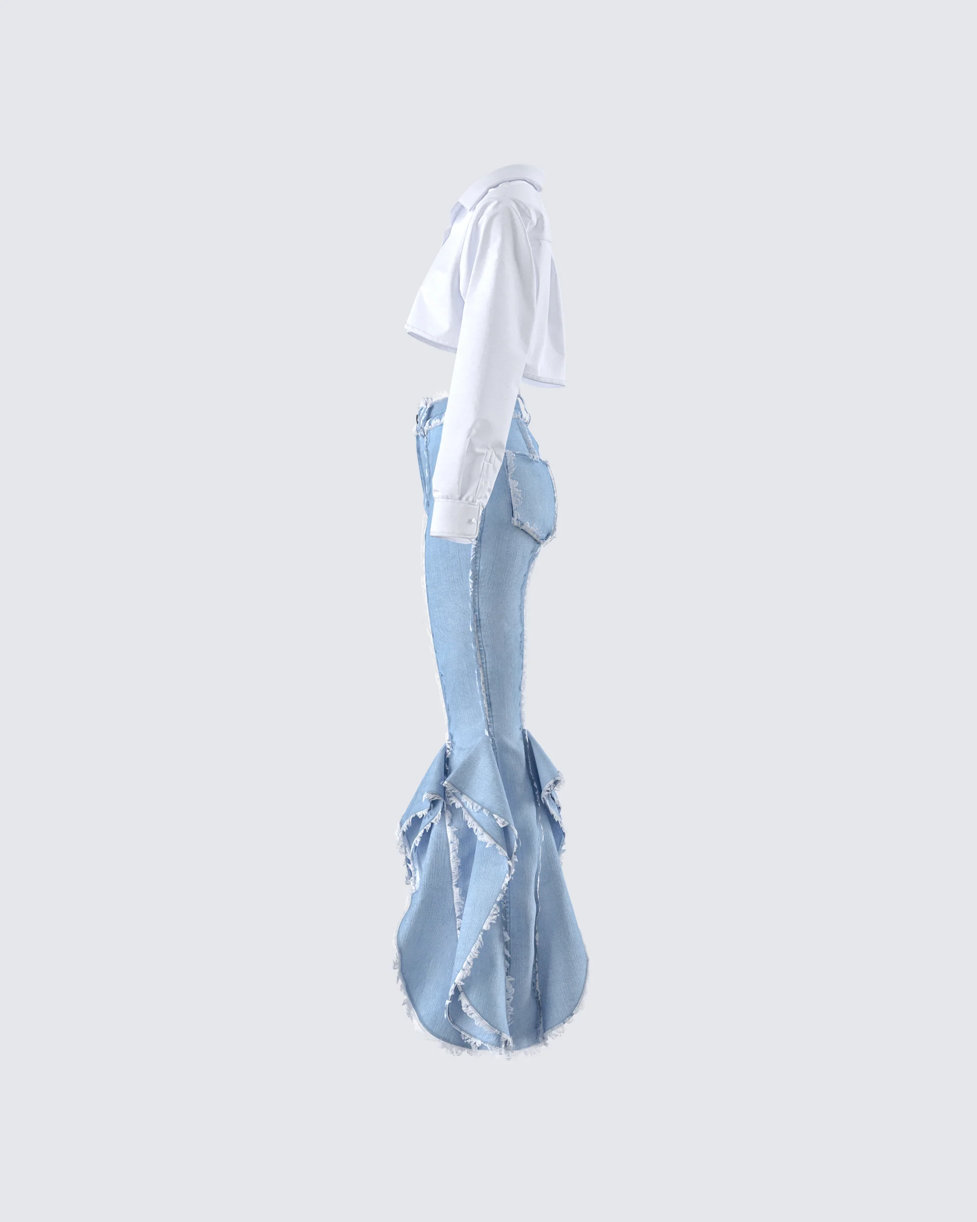 Chloe Frayed Denim Set - Image 2