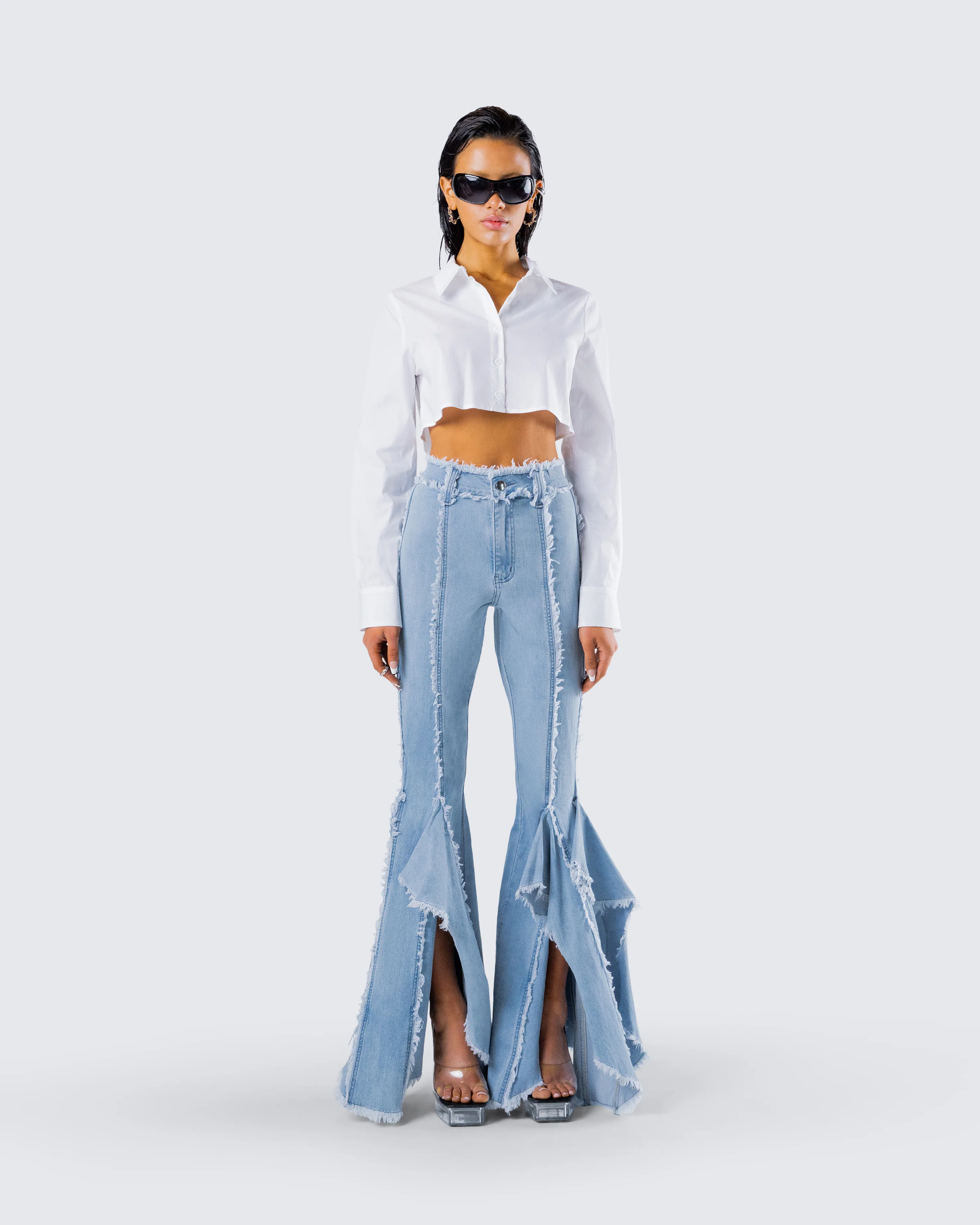 Chloe Frayed Denim Set - Image 4
