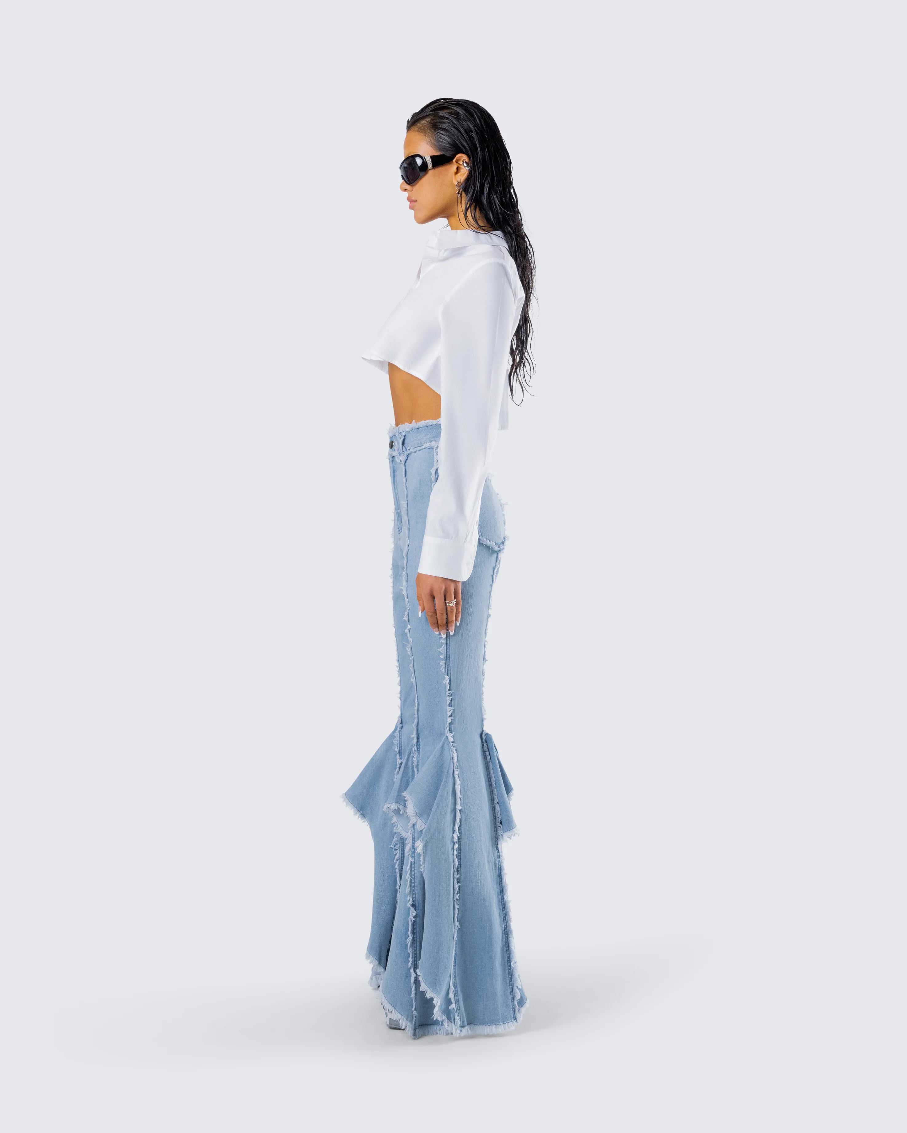 Chloe Frayed Denim Set - Image 6