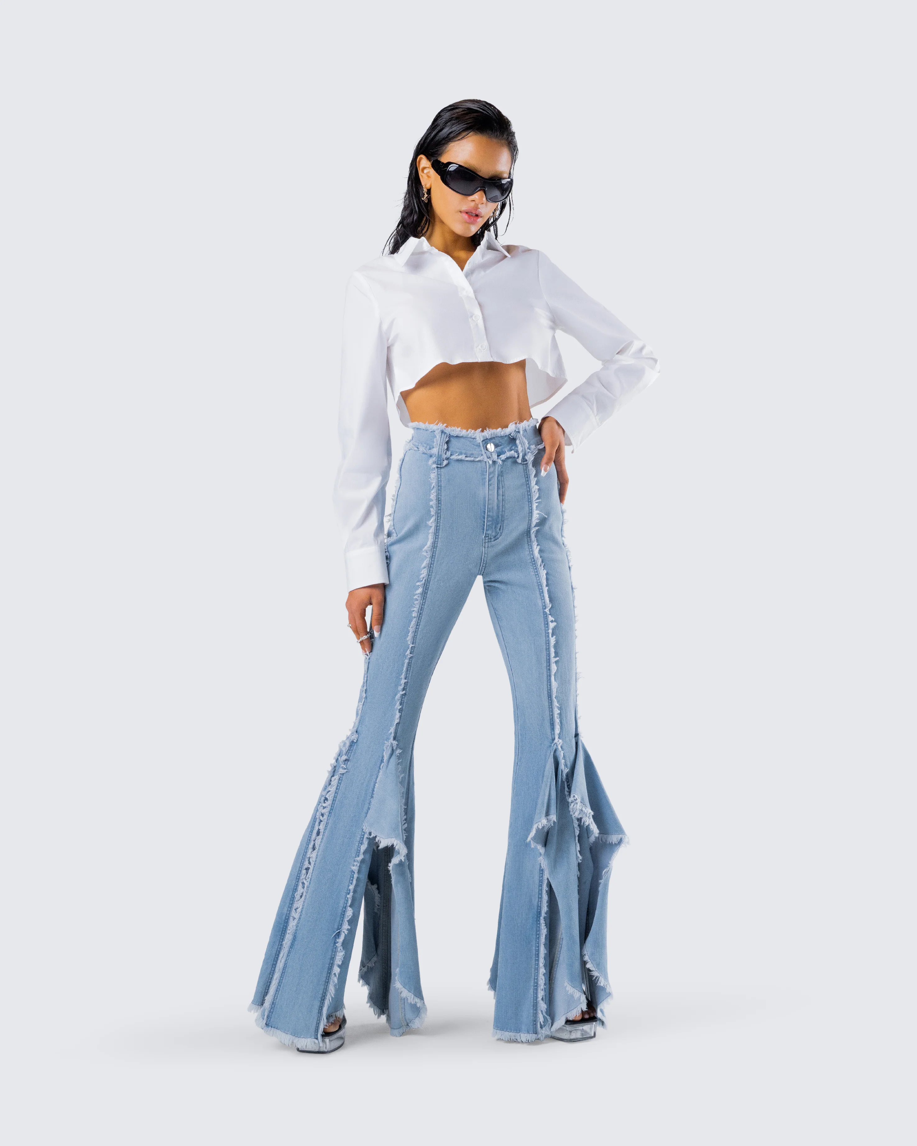 Chloe Frayed Denim Set - Image 8