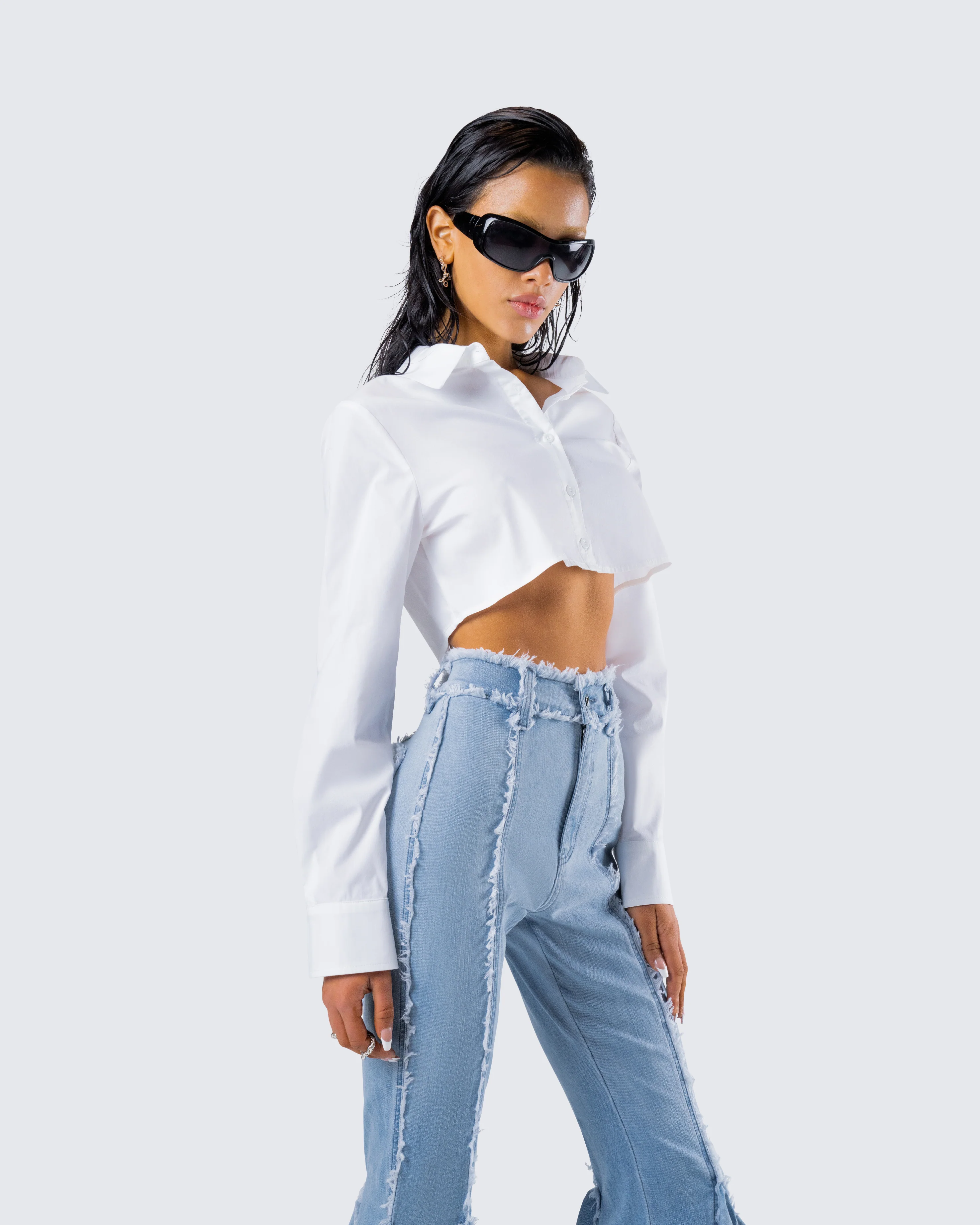 Chloe Frayed Denim Set - Image 9