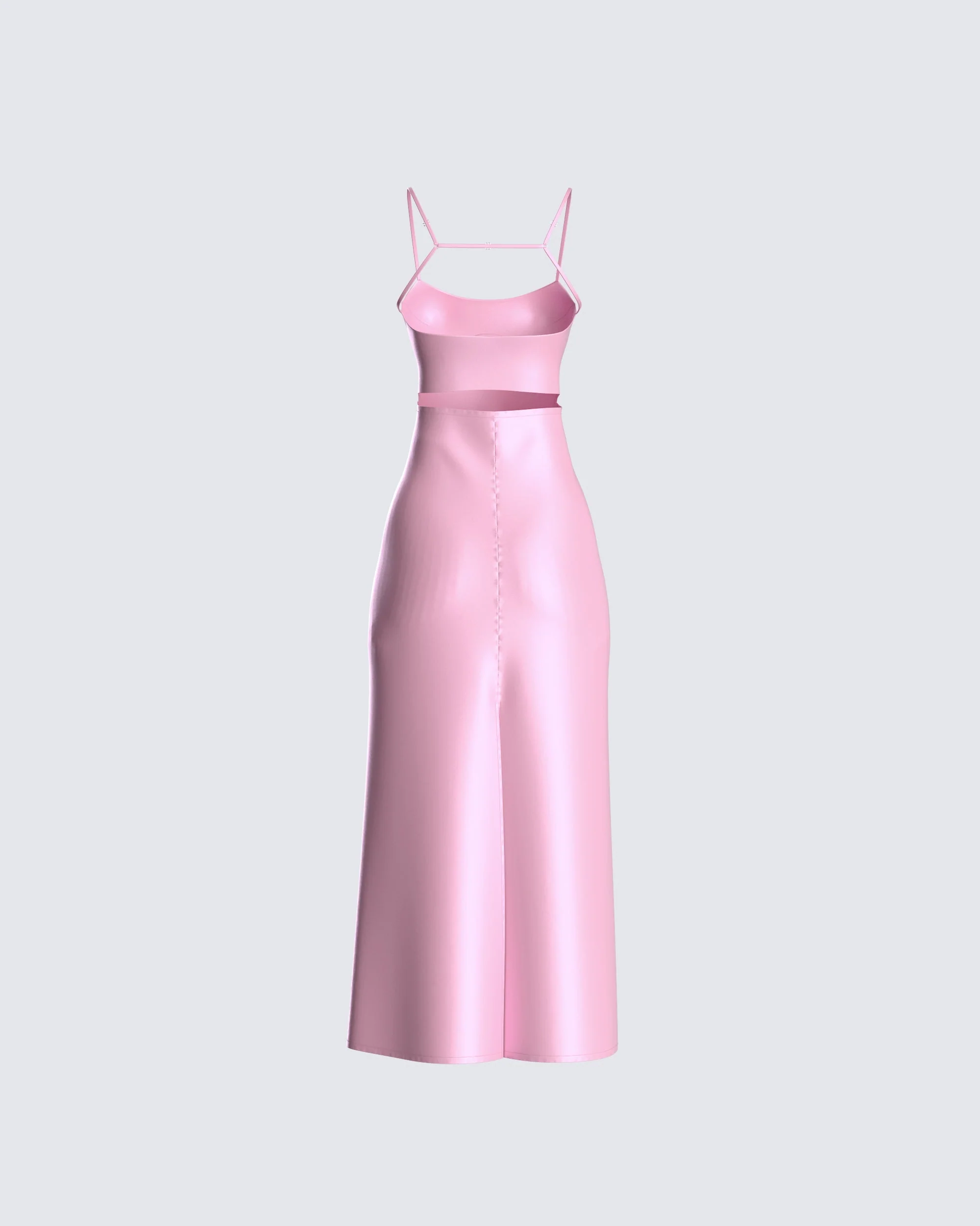 Chrishell Satin Cut Out Midi Dress - Image 3