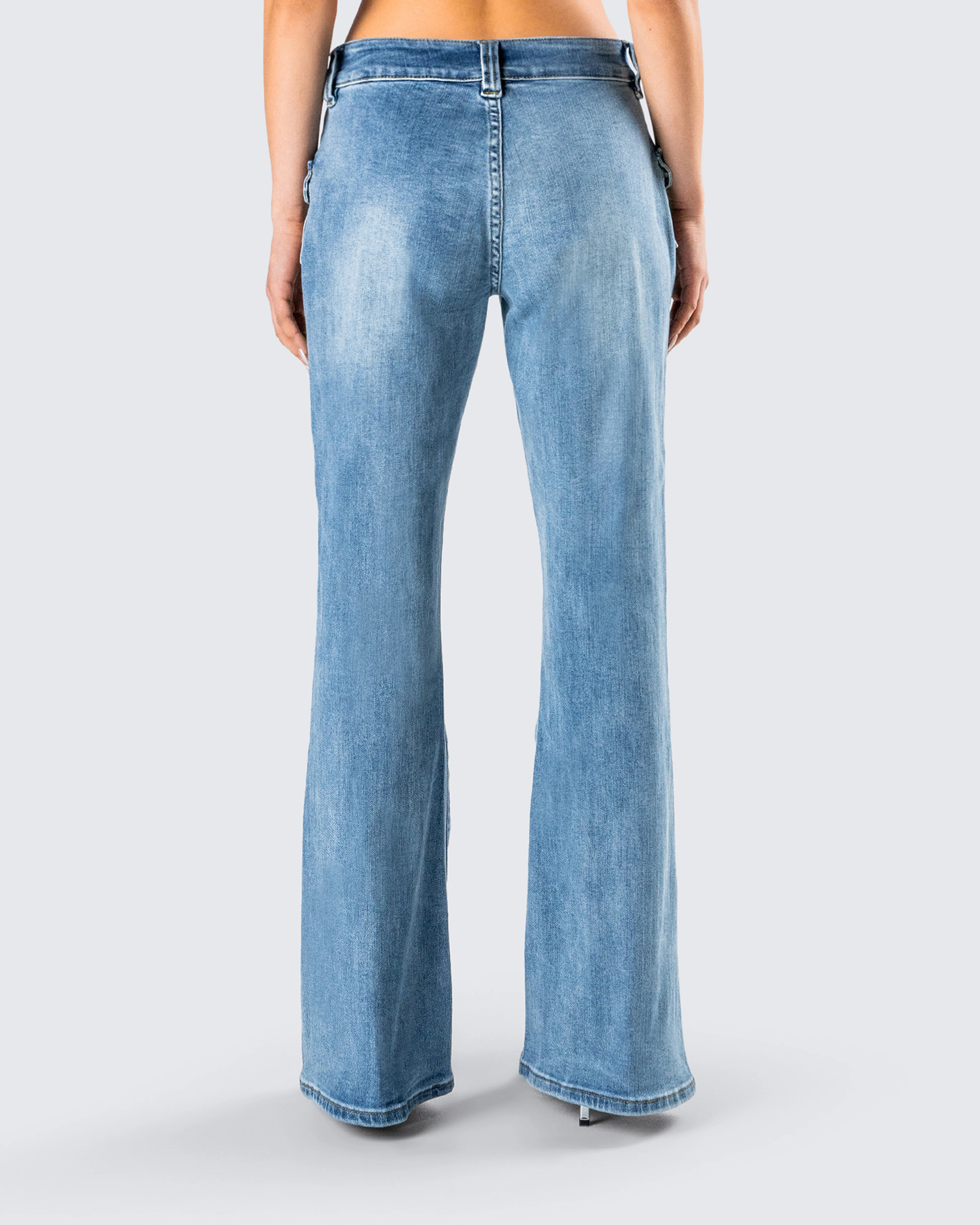 Christie Blue Mid Rise Jeans - Image 5
