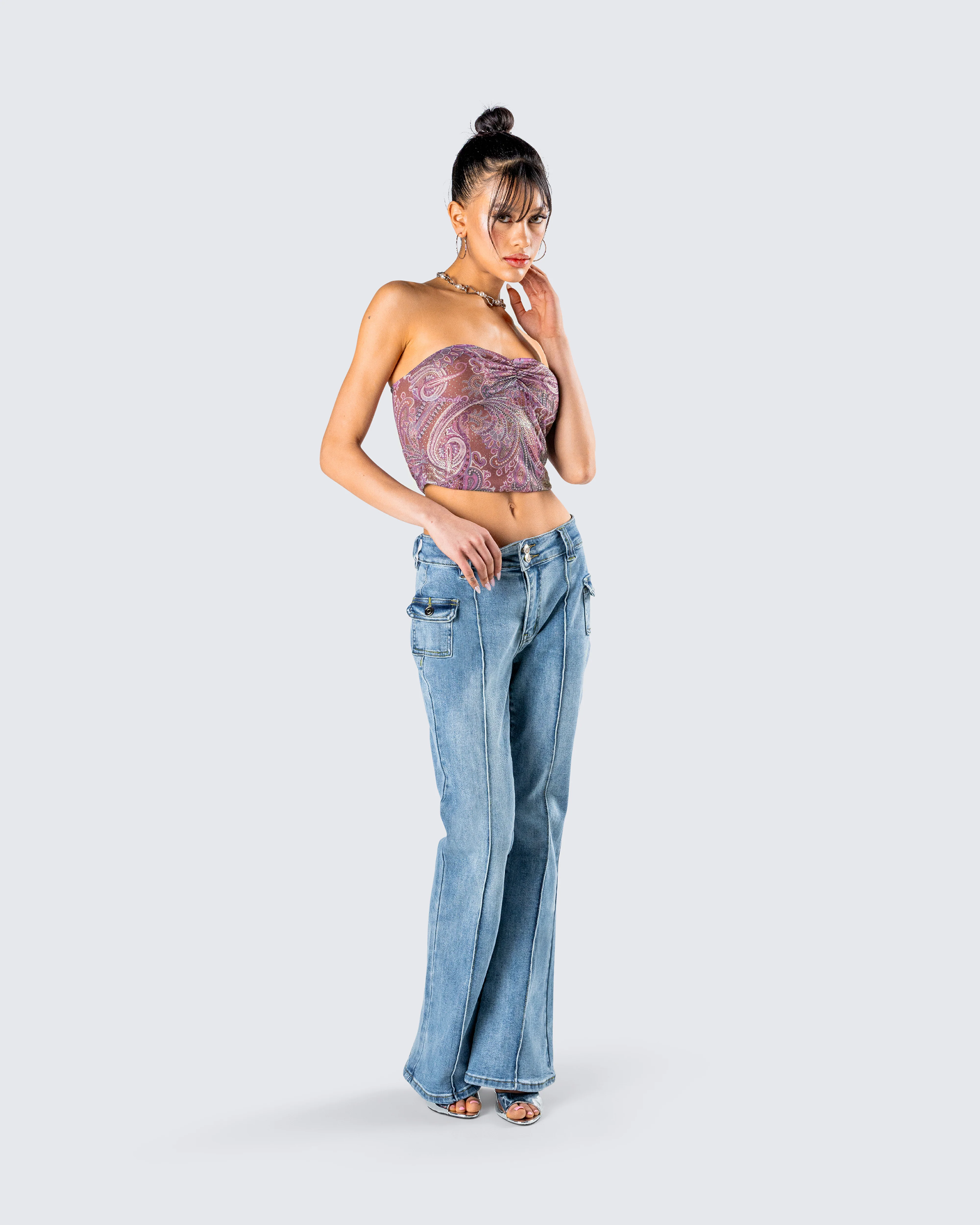Christie Blue Mid Rise Jeans - Image 7