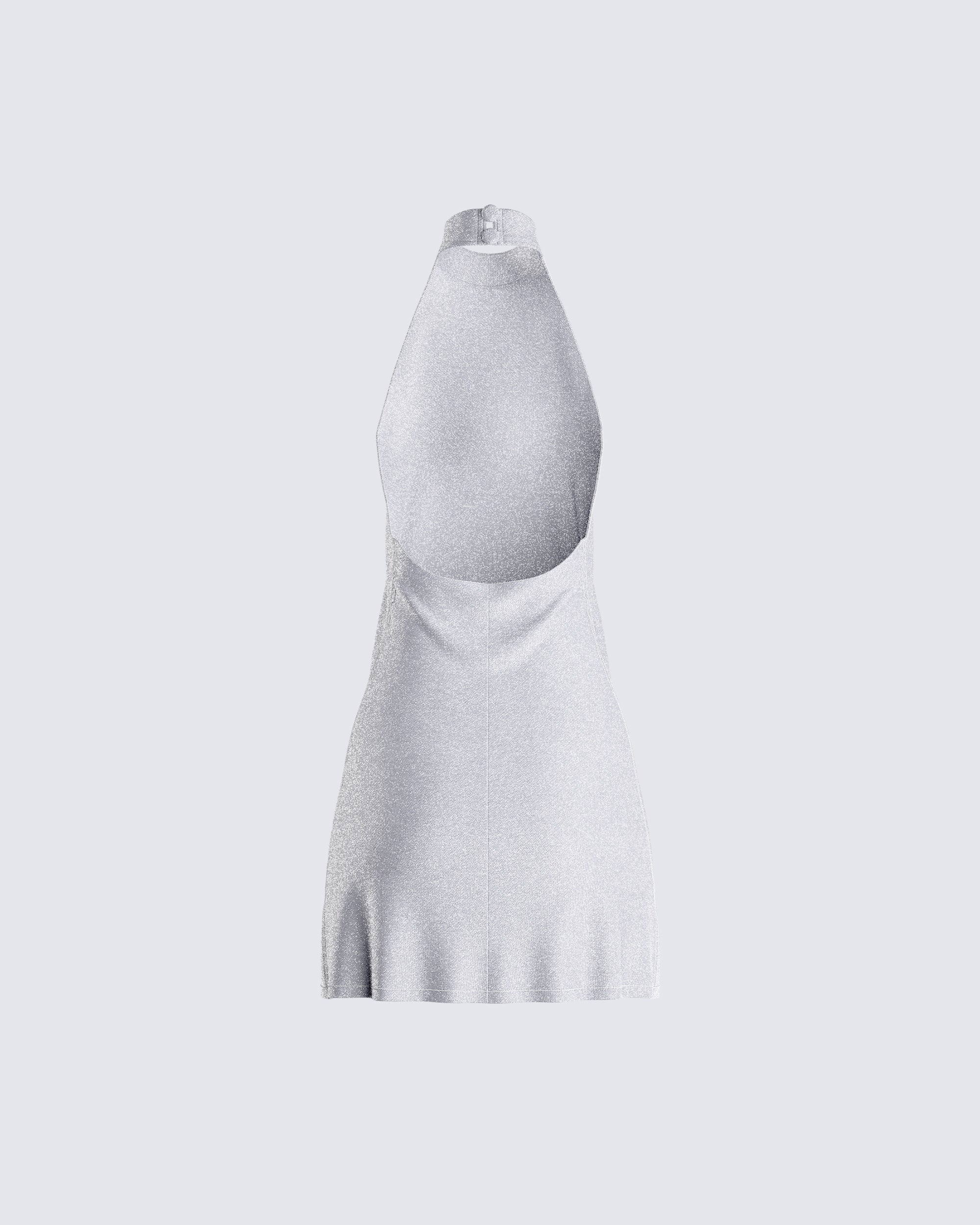 Cinder Grey Halter Mini Dress - Image 3