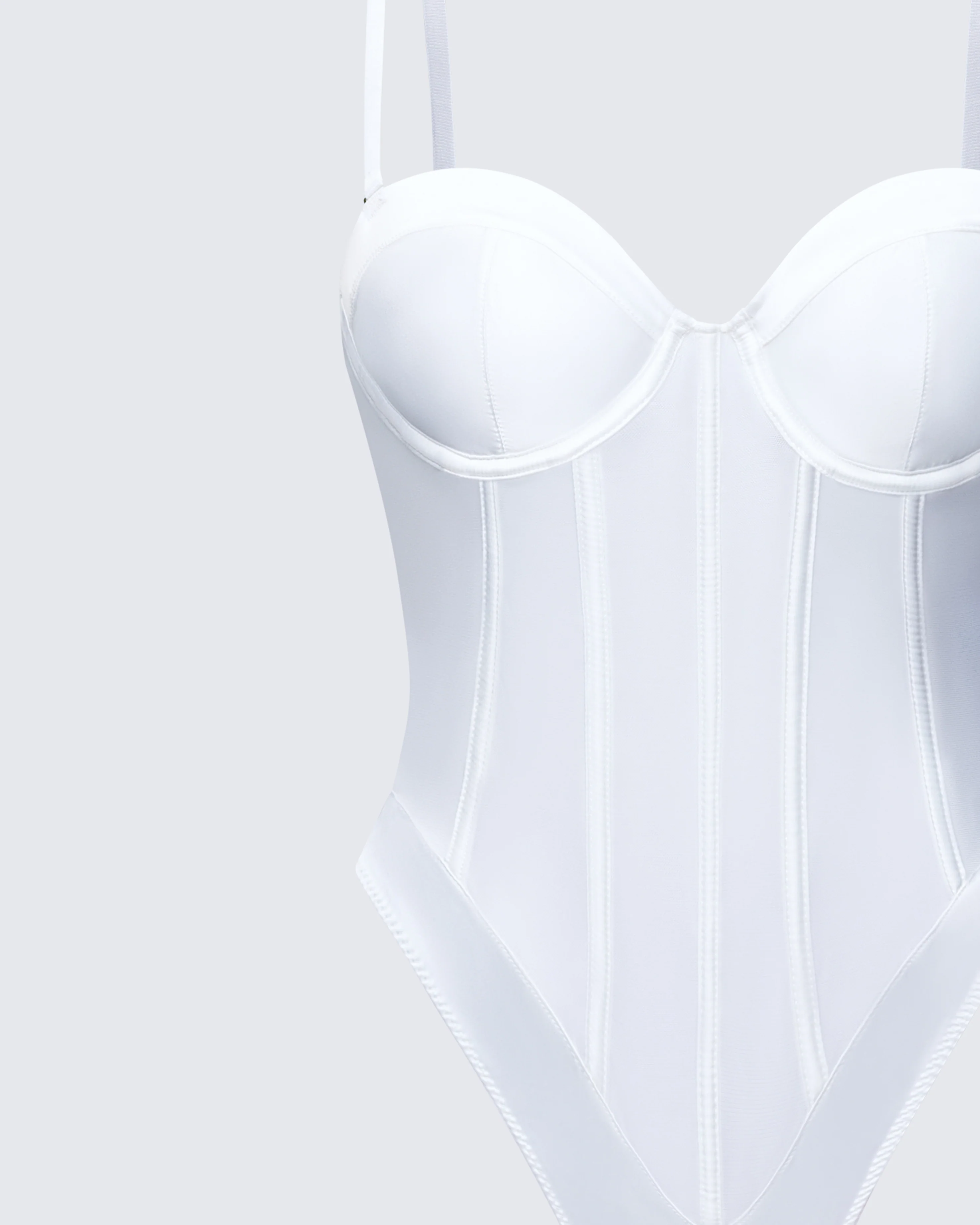 Cinderella Ivory Mesh Detachable Strap Bodysuit - Image 6