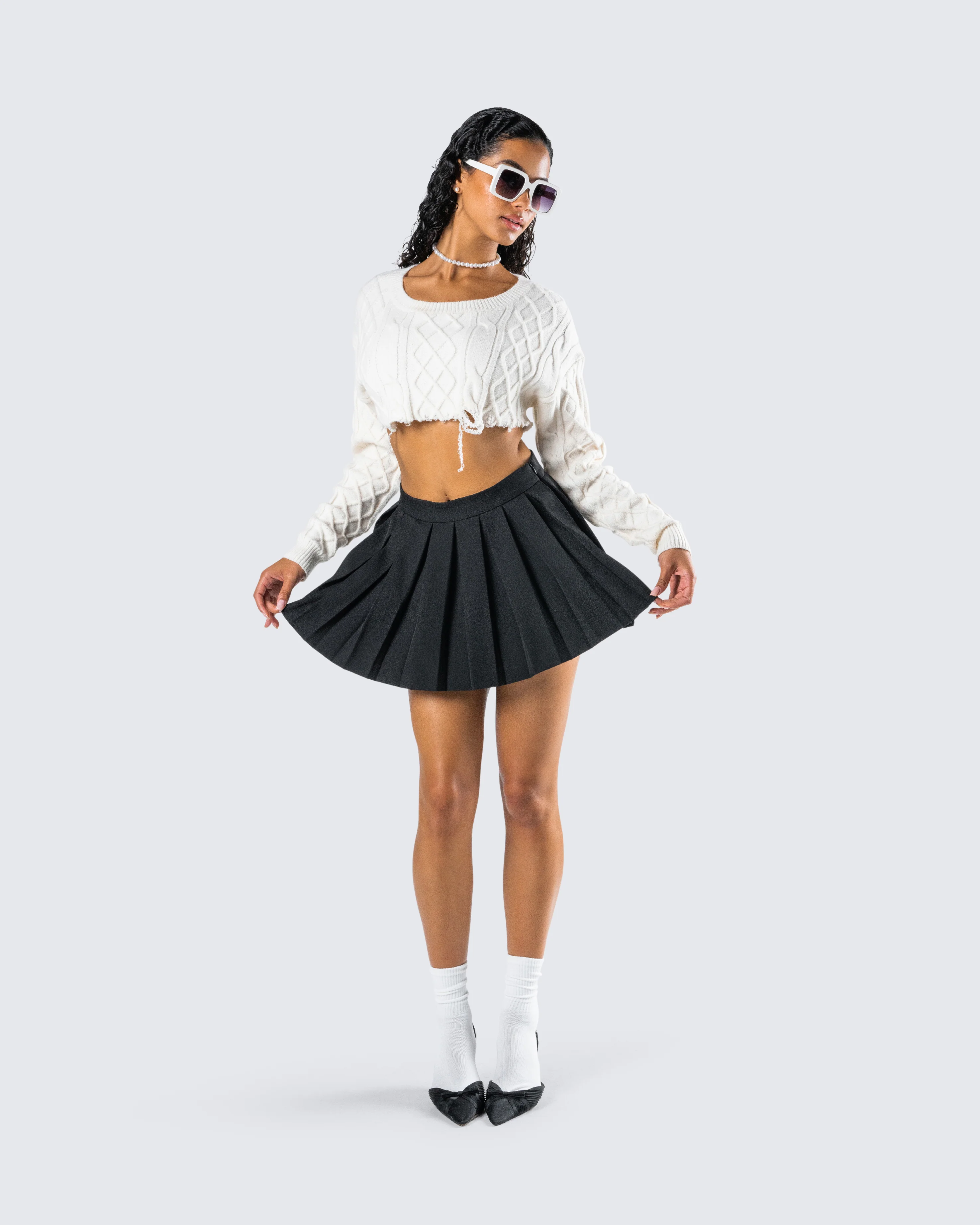 Claire Ivory Distressed Sweater - Image 9