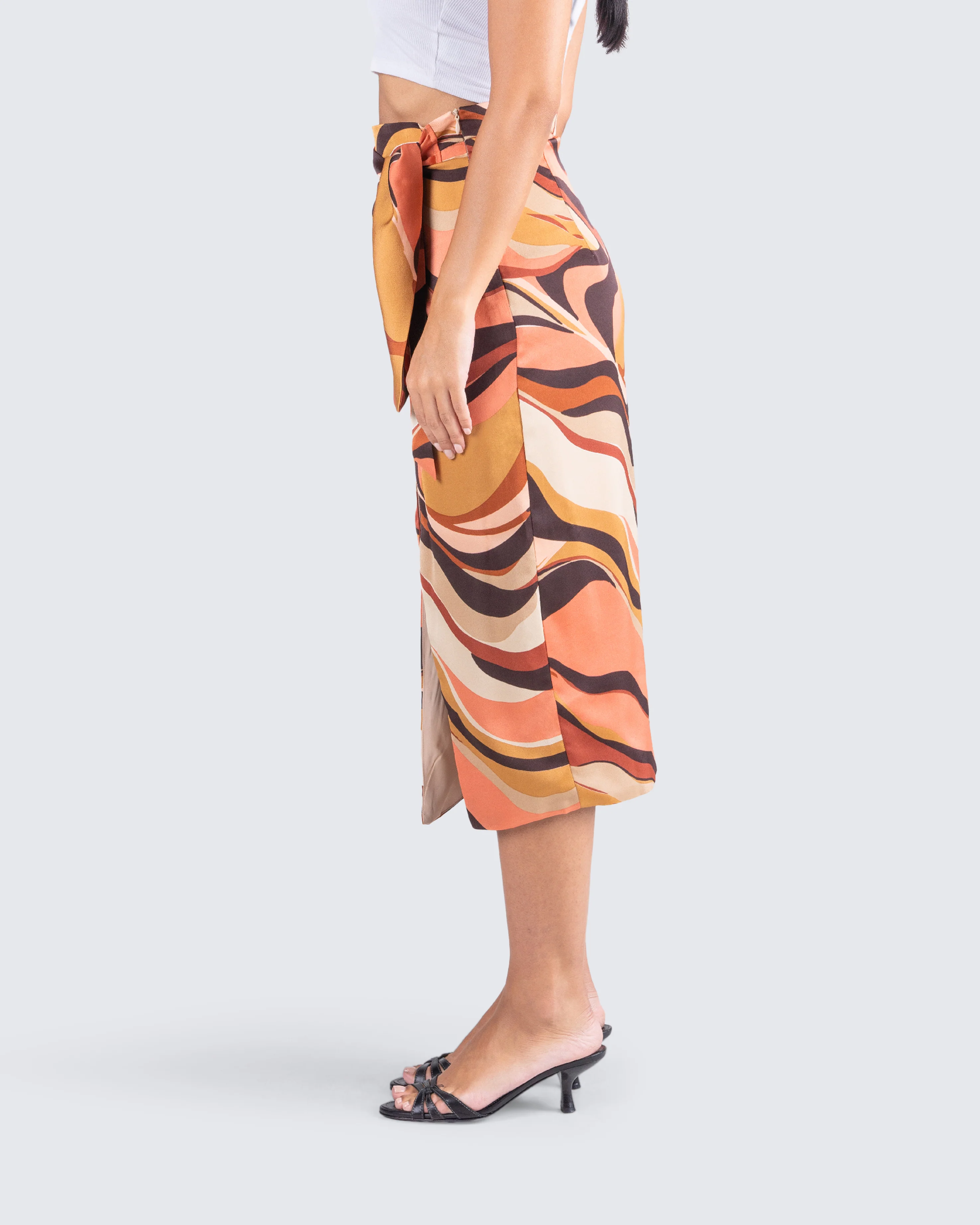 Coen Abstract Print Midi Skirt - Image 6