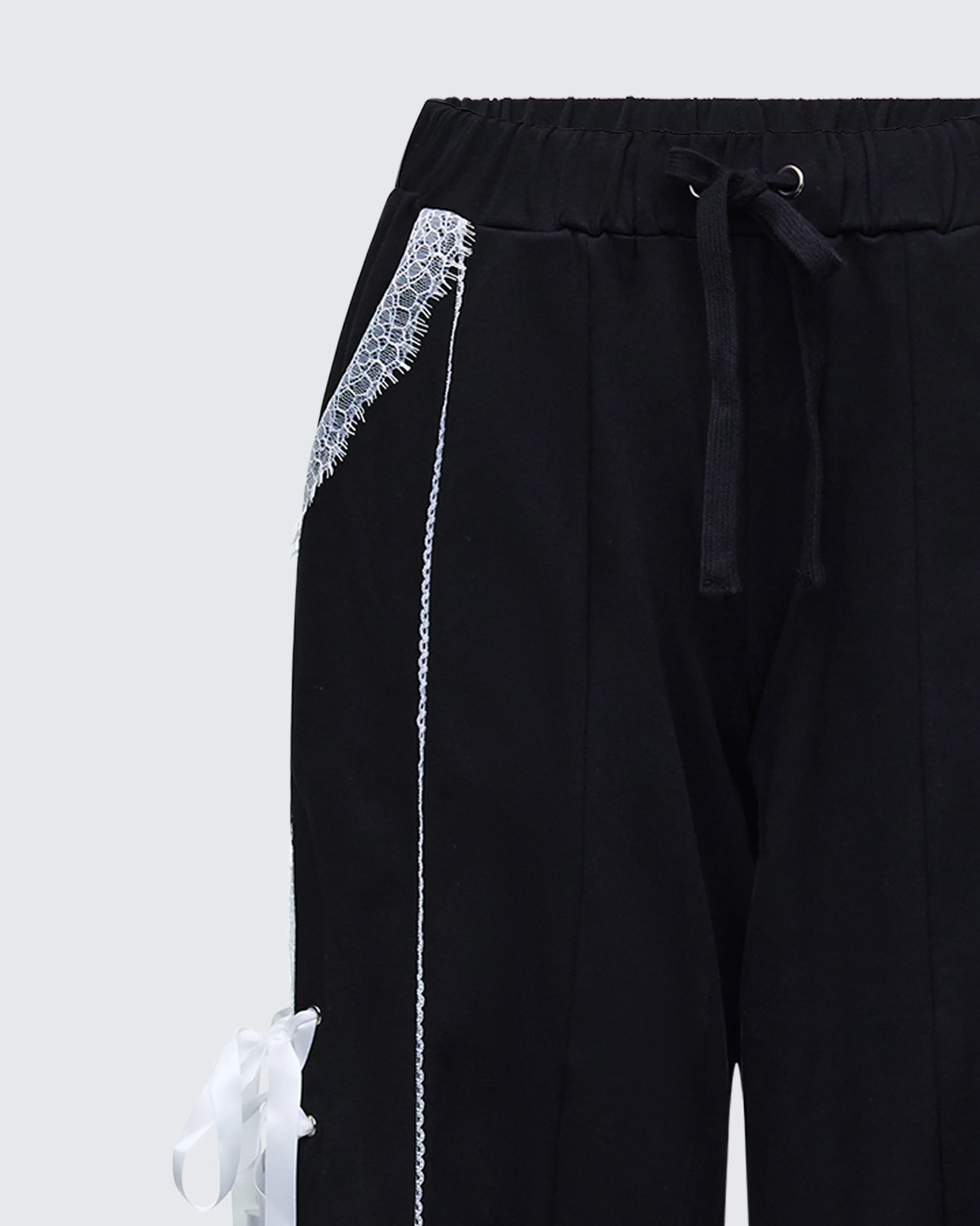 Corbyn Black Lace Window Sweatpants - Image 6