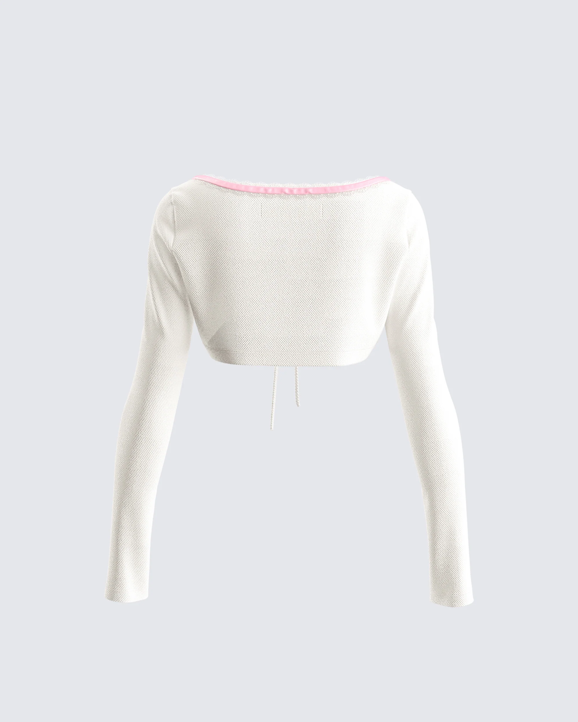 Cosette White Crop Top - Image 3