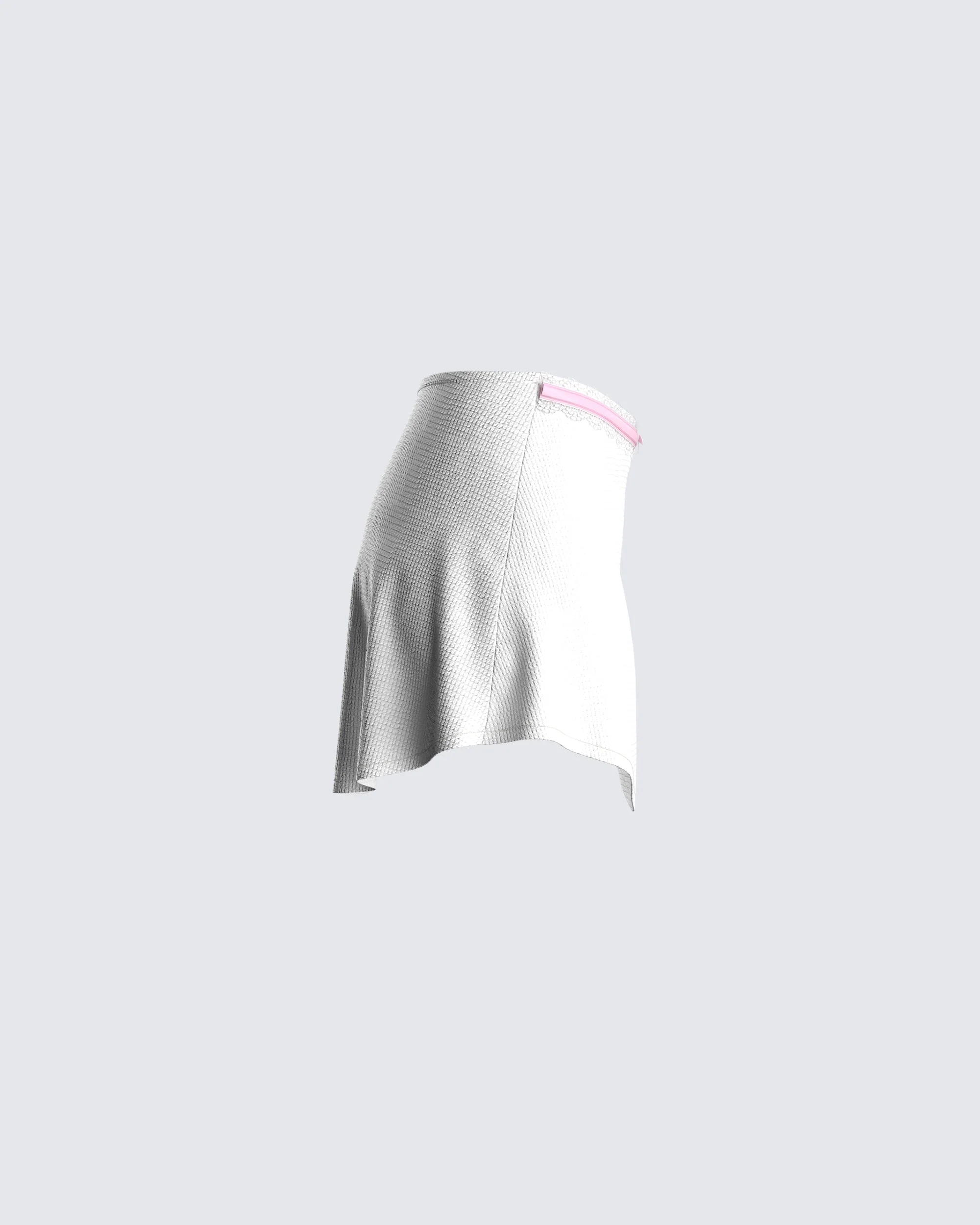 Cosette White Mini Skirt - Image 2