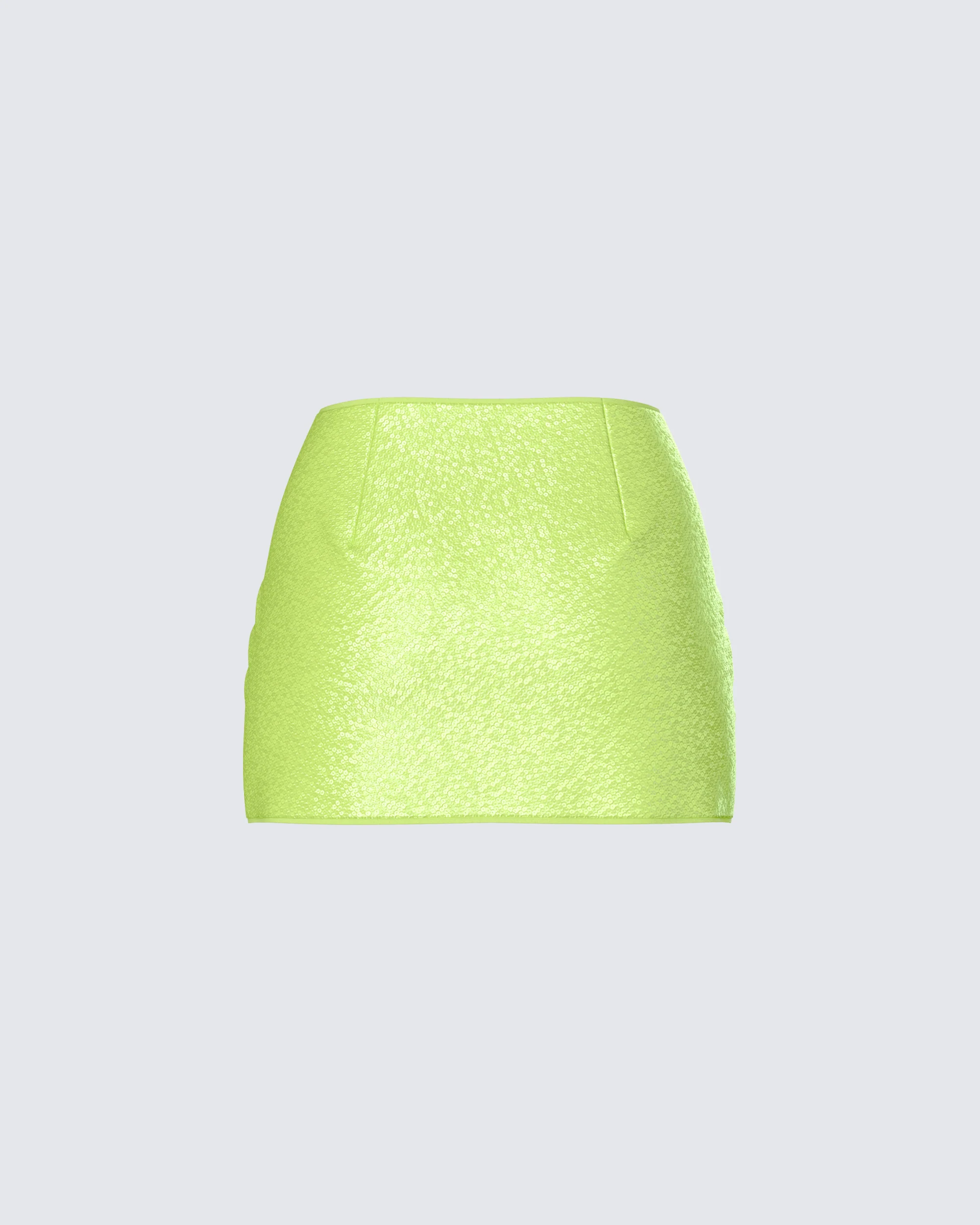 Courtney Yellow Sequin Mini Skirt - Image 3