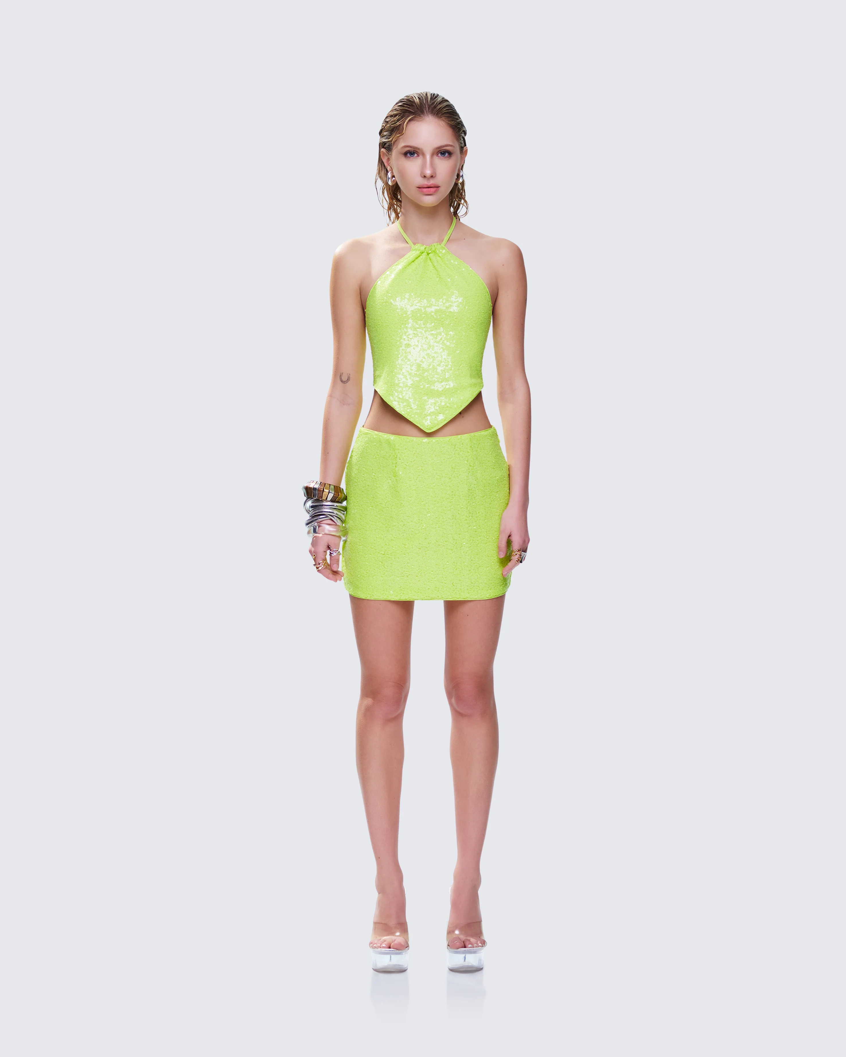 Courtney Yellow Sequin Set - Image 4
