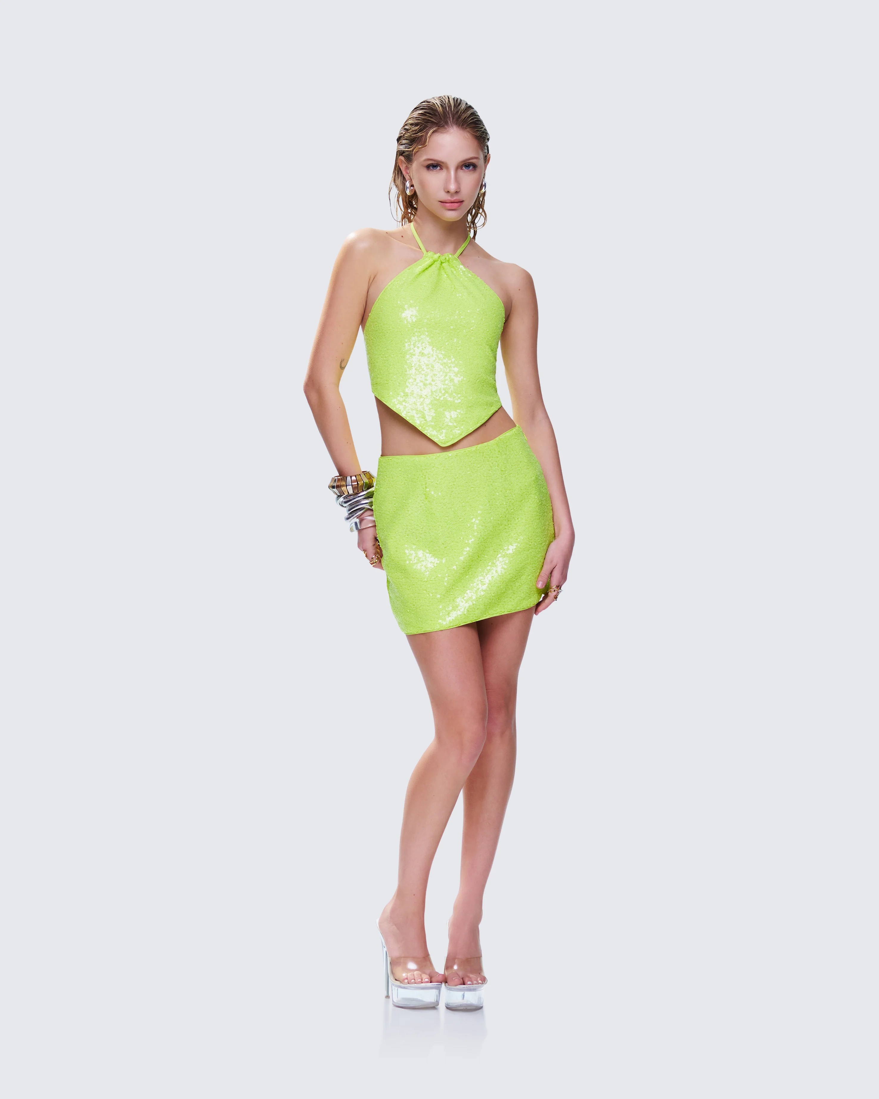 Courtney Yellow Sequin Set - Image 5