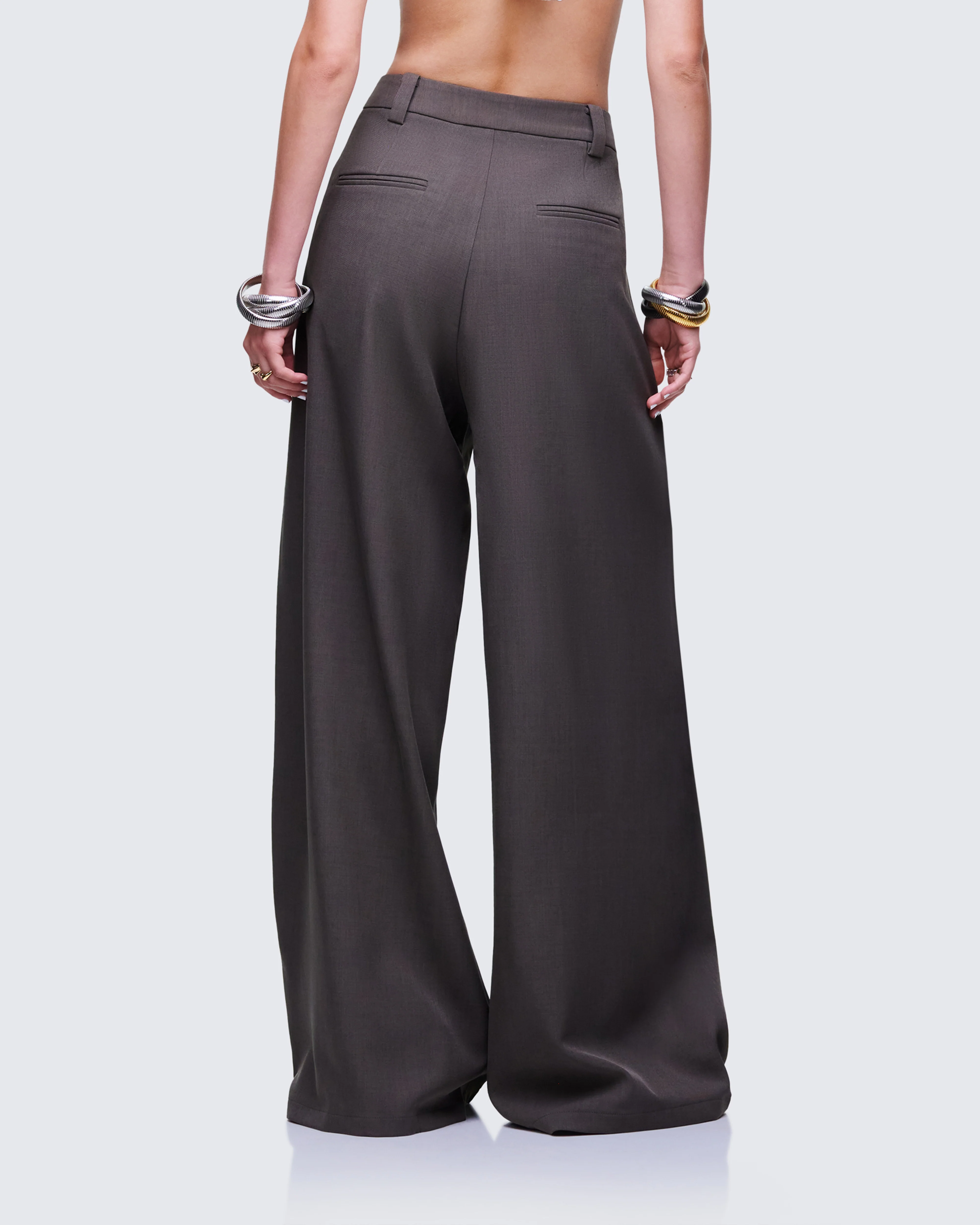 Cozbi Grey Pressed Front Trouser - Image 4