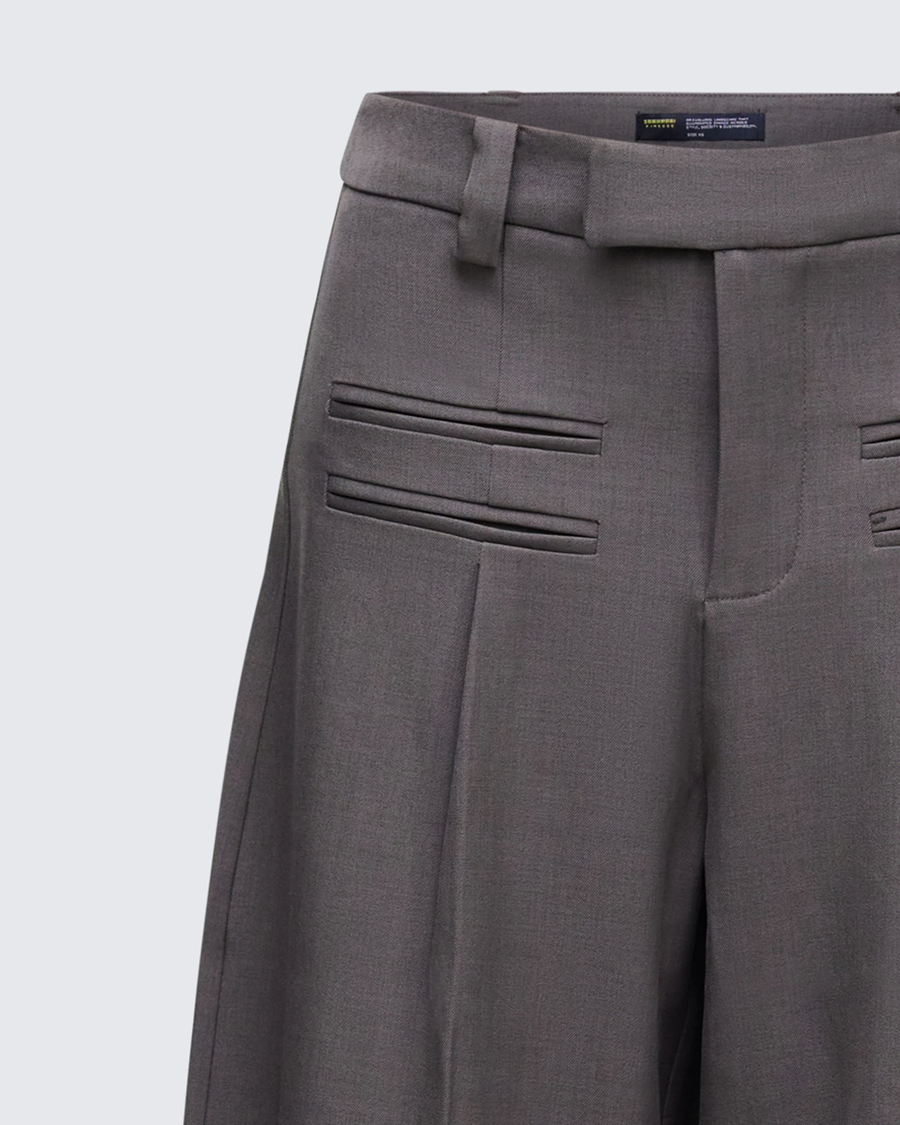 Cozbi Grey Pressed Front Trouser - Image 6
