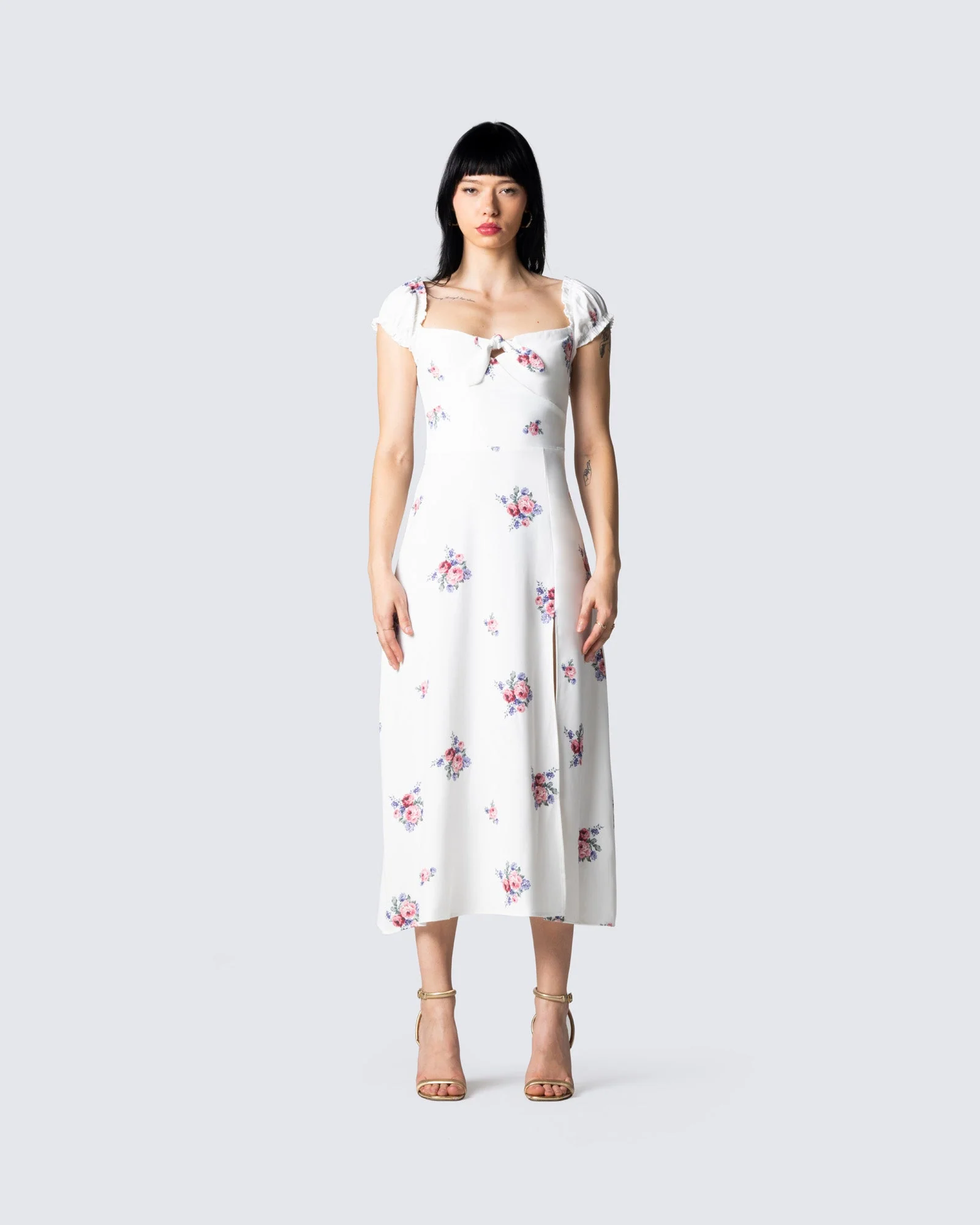 Crue Floral Print Midi Dress - Image 4