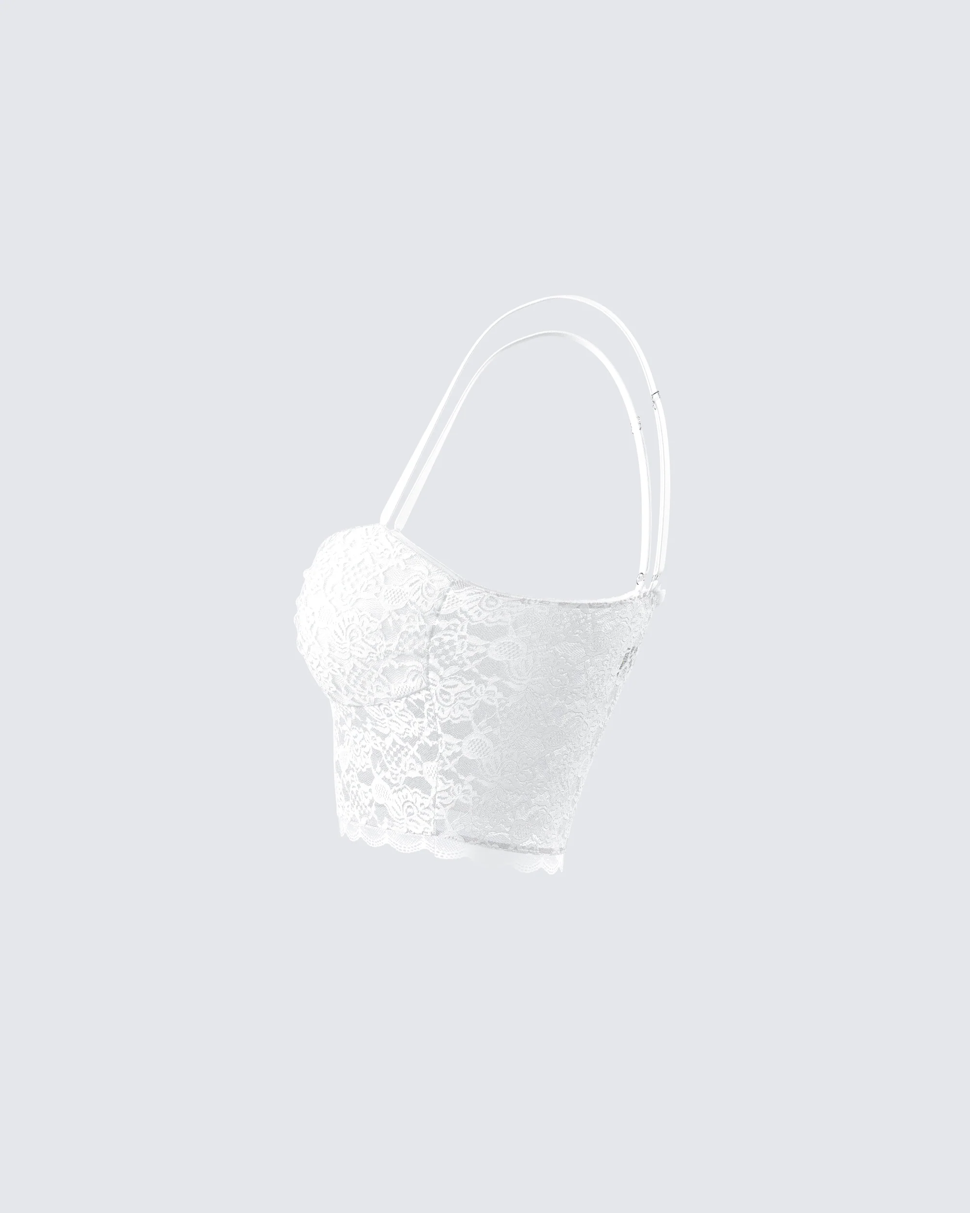 Dakoa White Lace Cami Top - Image 2