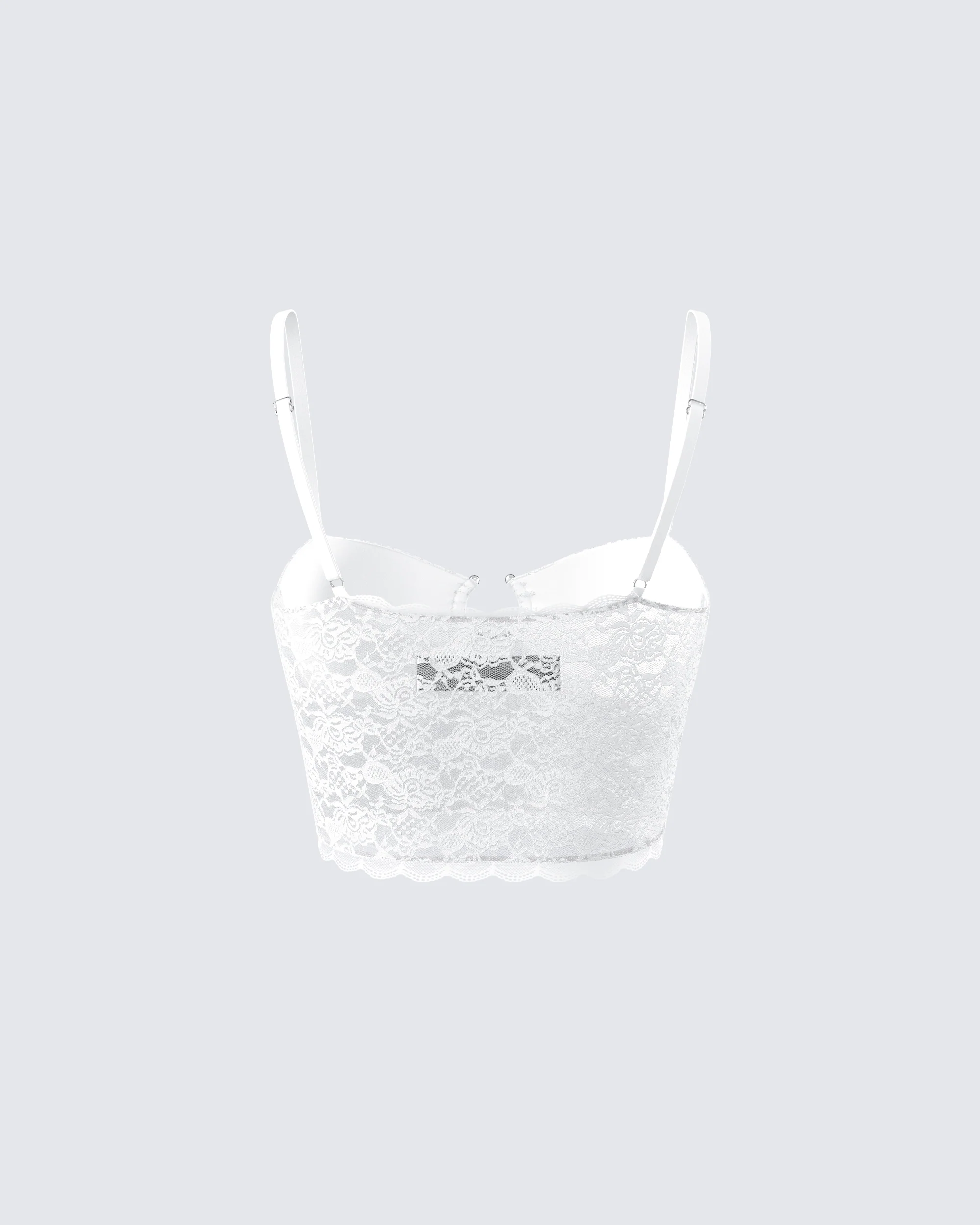 Dakoa White Lace Cami Top - Image 3