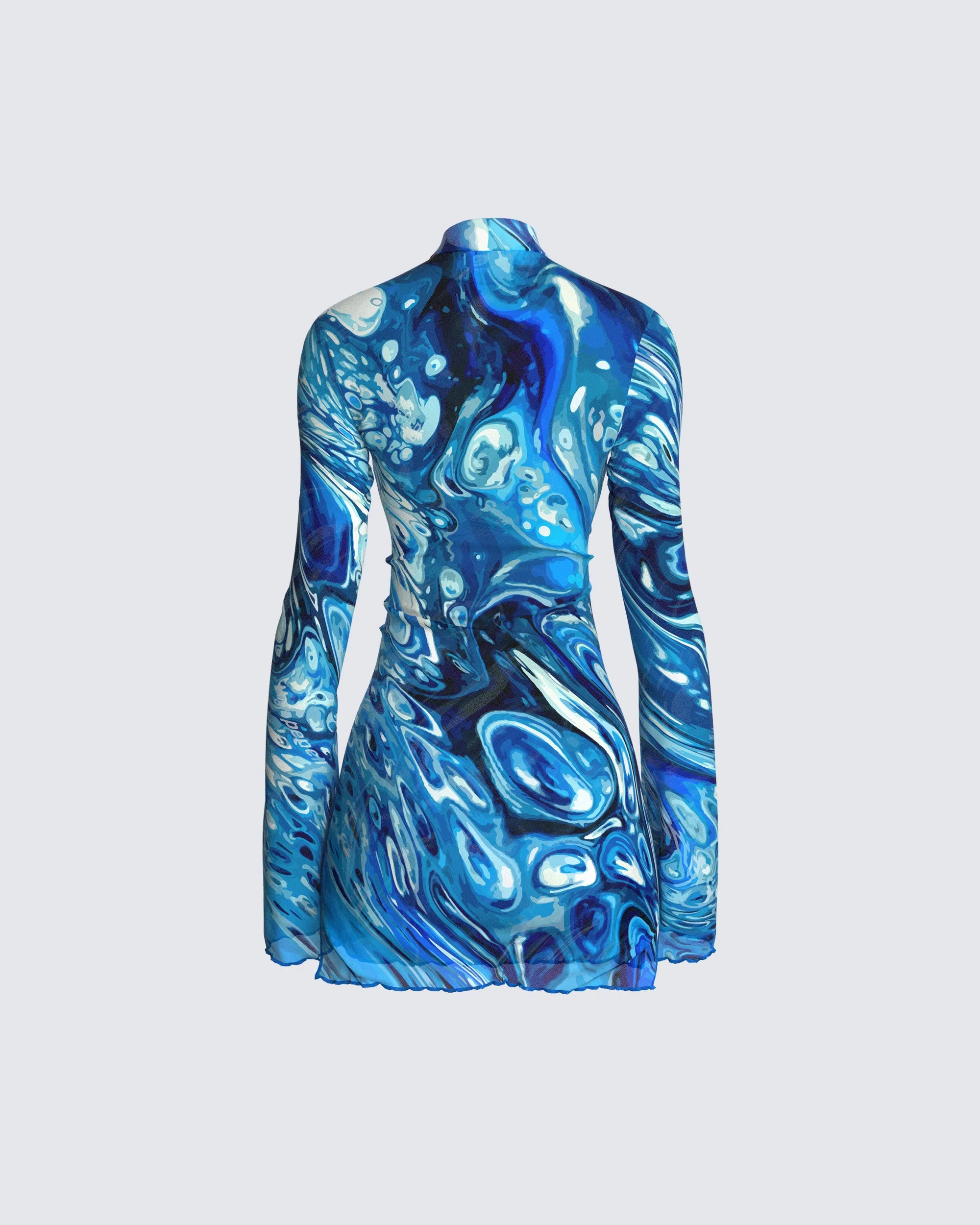 Dakota Abstract Print Mini Dress - Image 3