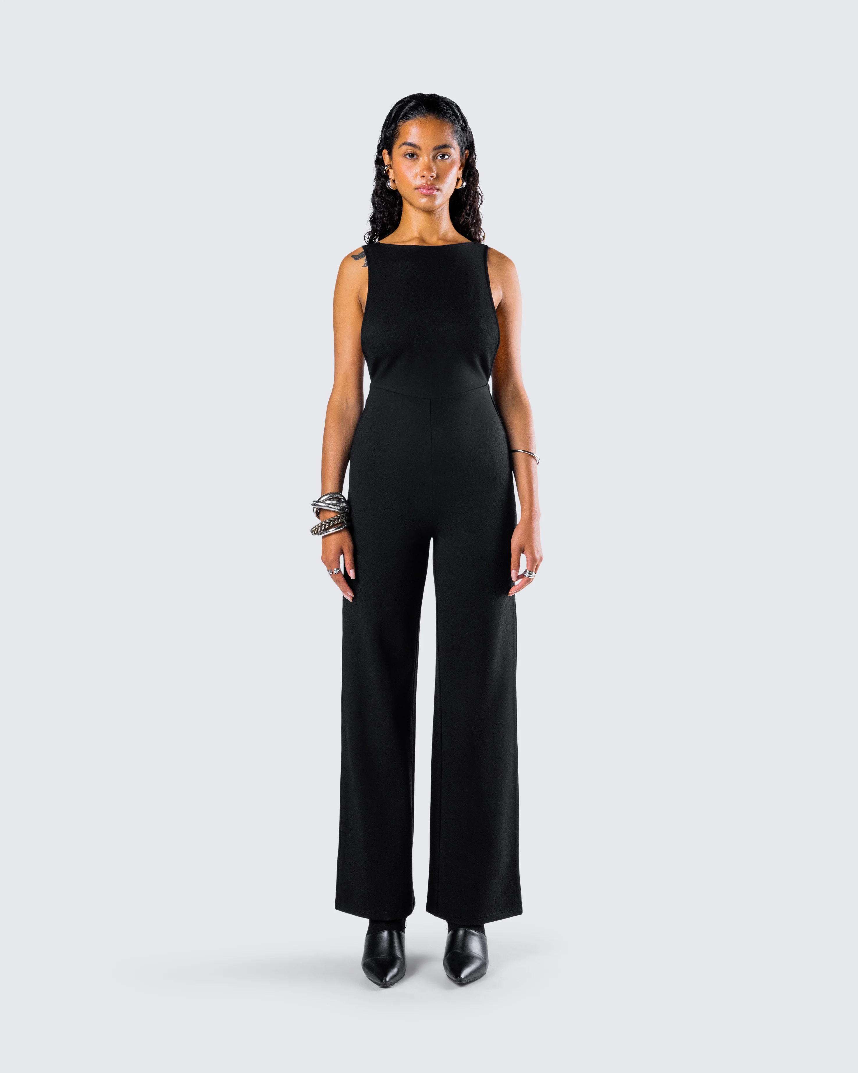 Damira Black Maxi Jumpsuit - Image 4