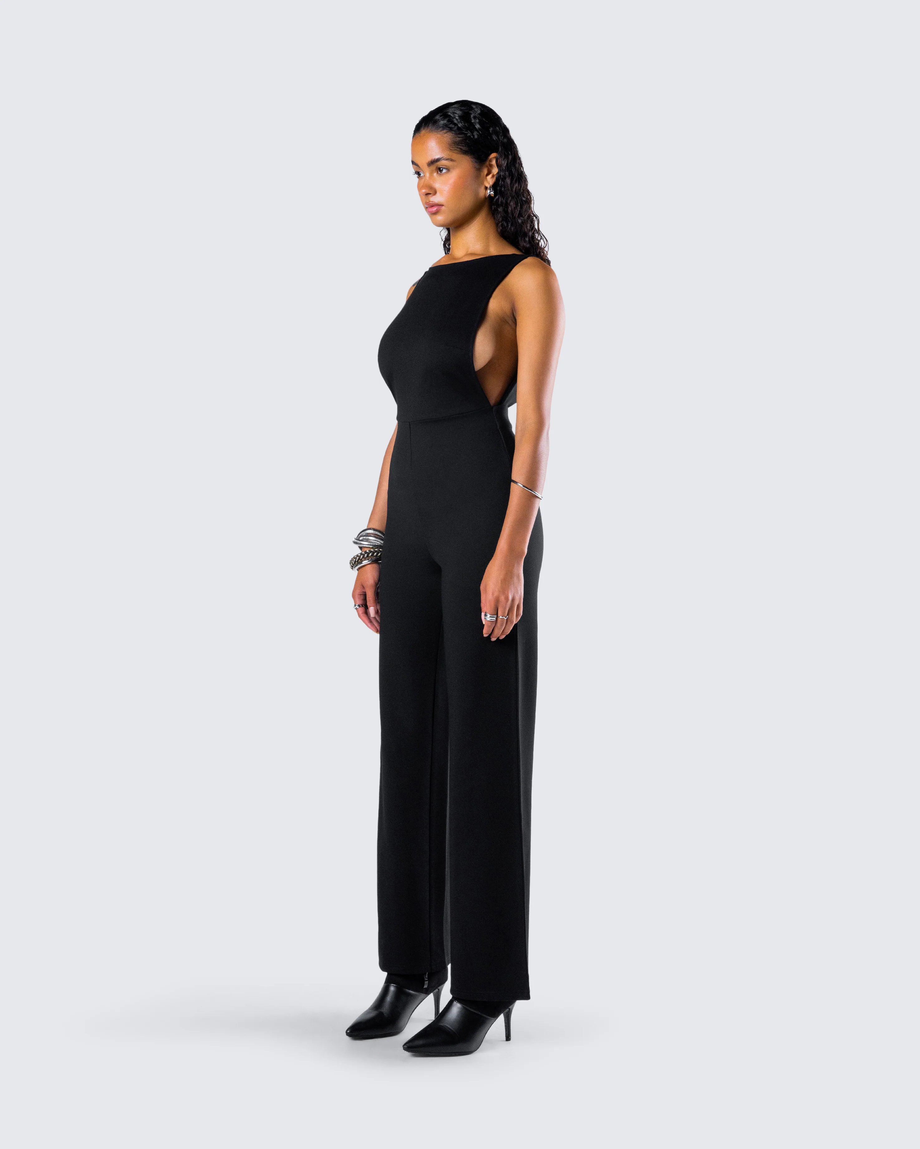 Damira Black Maxi Jumpsuit - Image 5