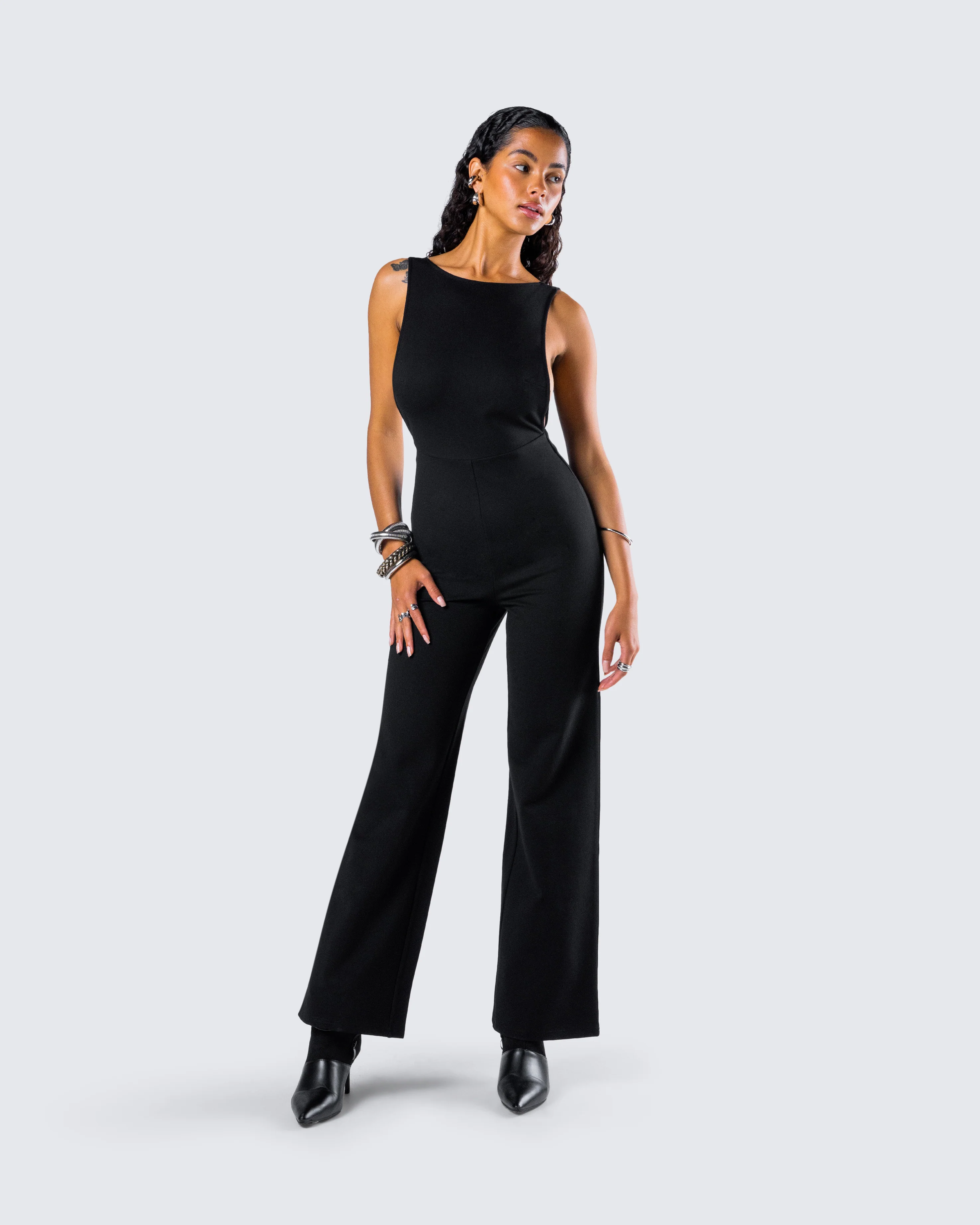 Damira Black Maxi Jumpsuit - Image 8