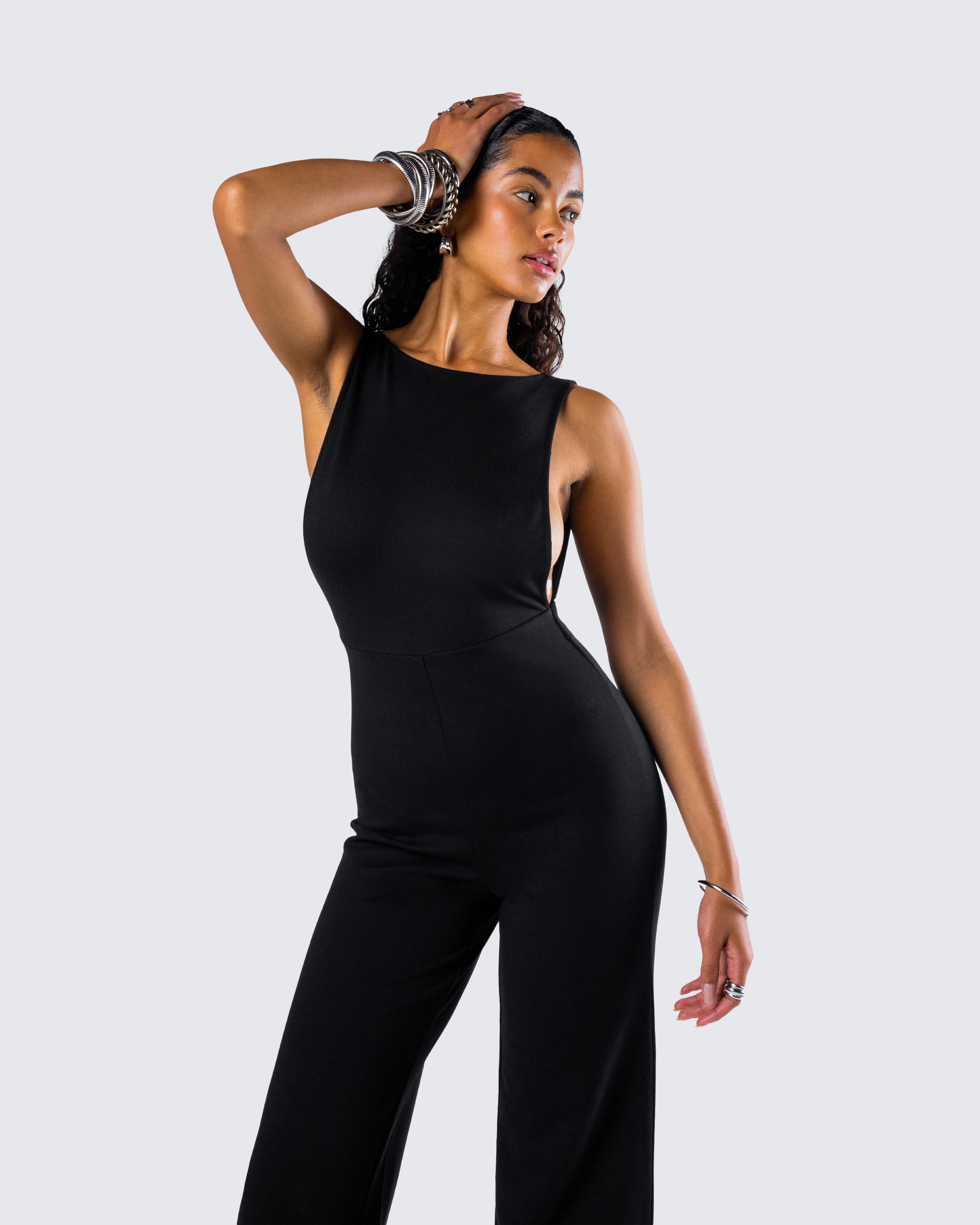 Damira Black Maxi Jumpsuit - Image 9