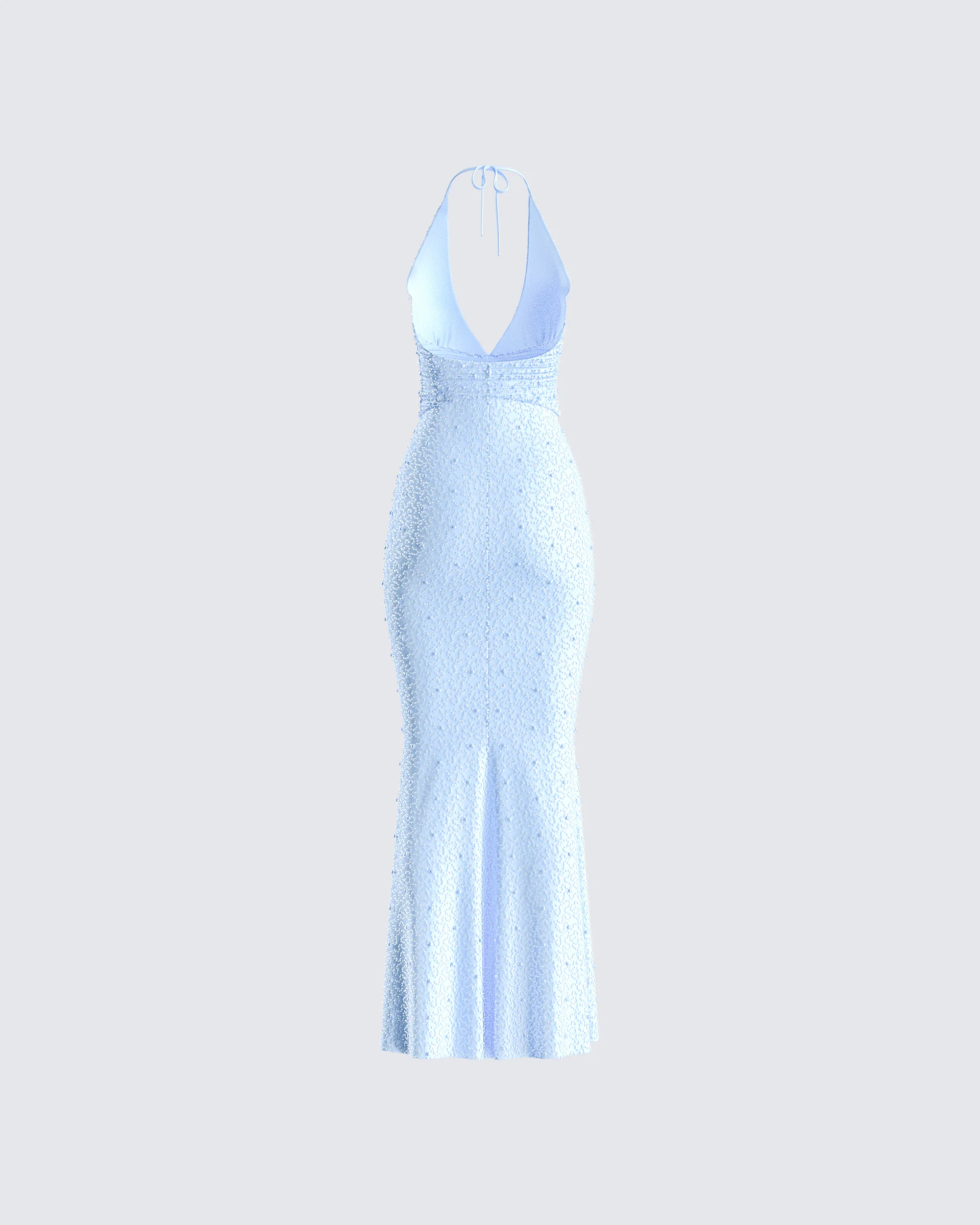 Dana Baby Blue Beaded Maxi Dress - Image 3