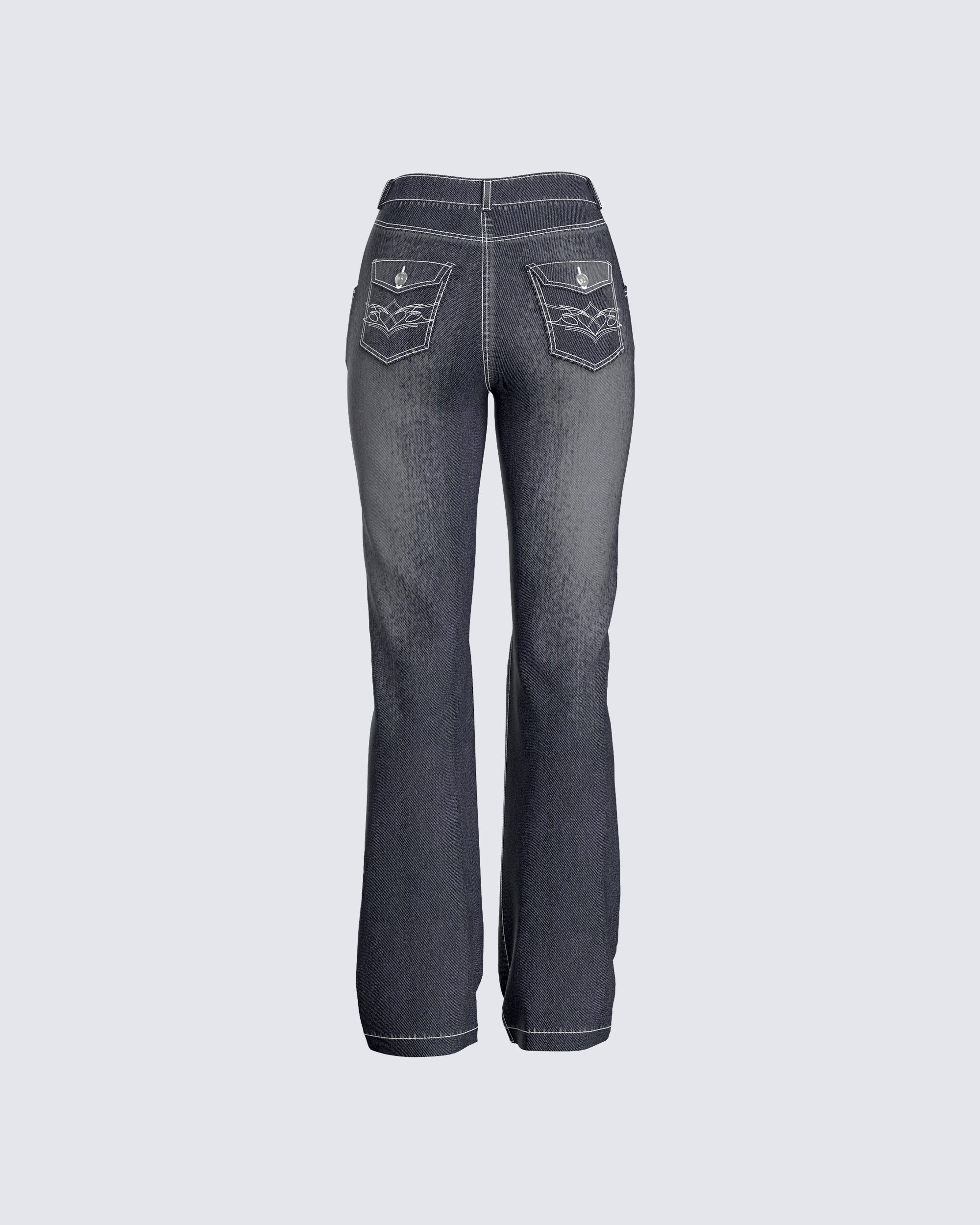 Dara Black Denim Bootcut Jean - Image 3