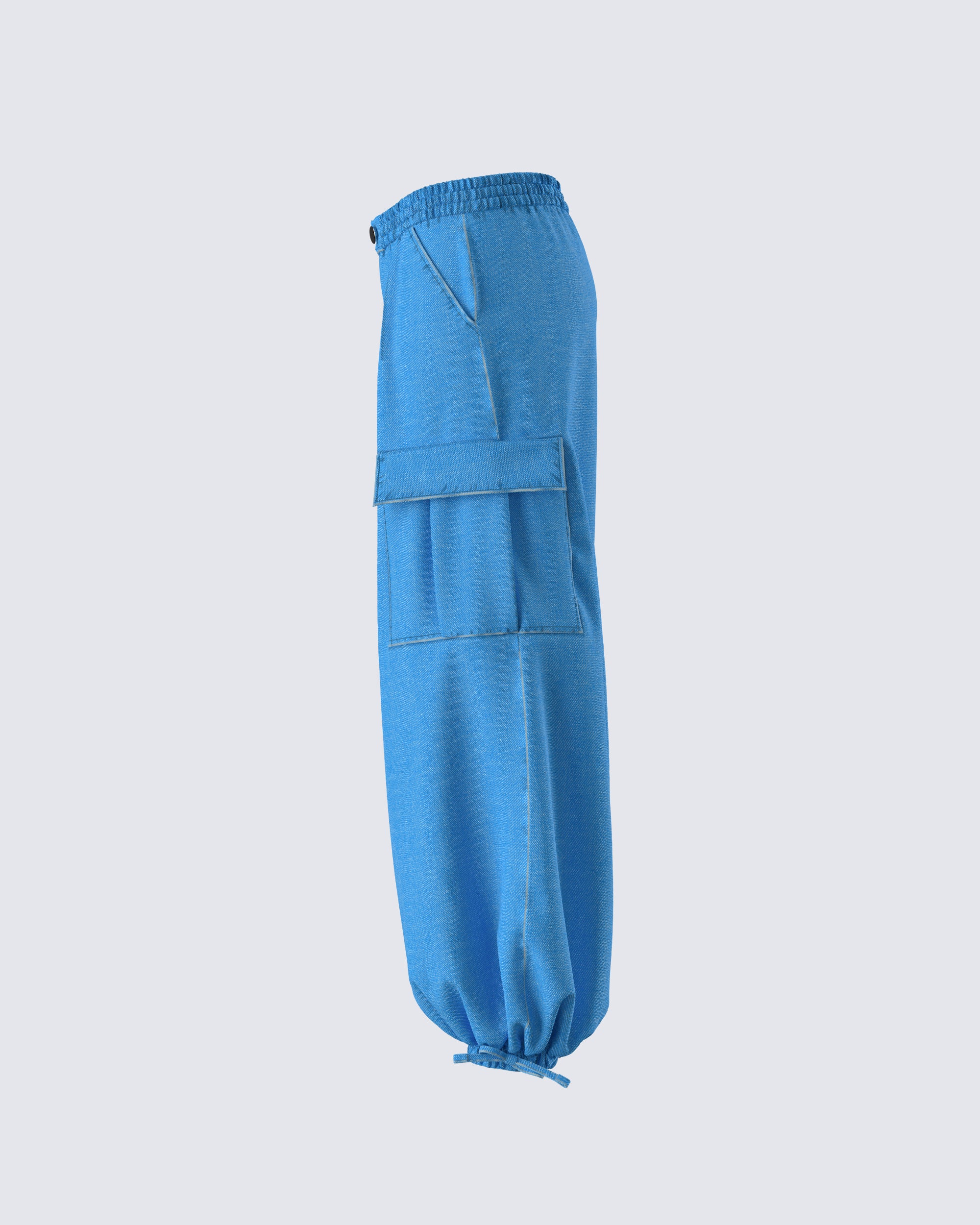 Darby Blue Denim Parachute Pant - Image 2
