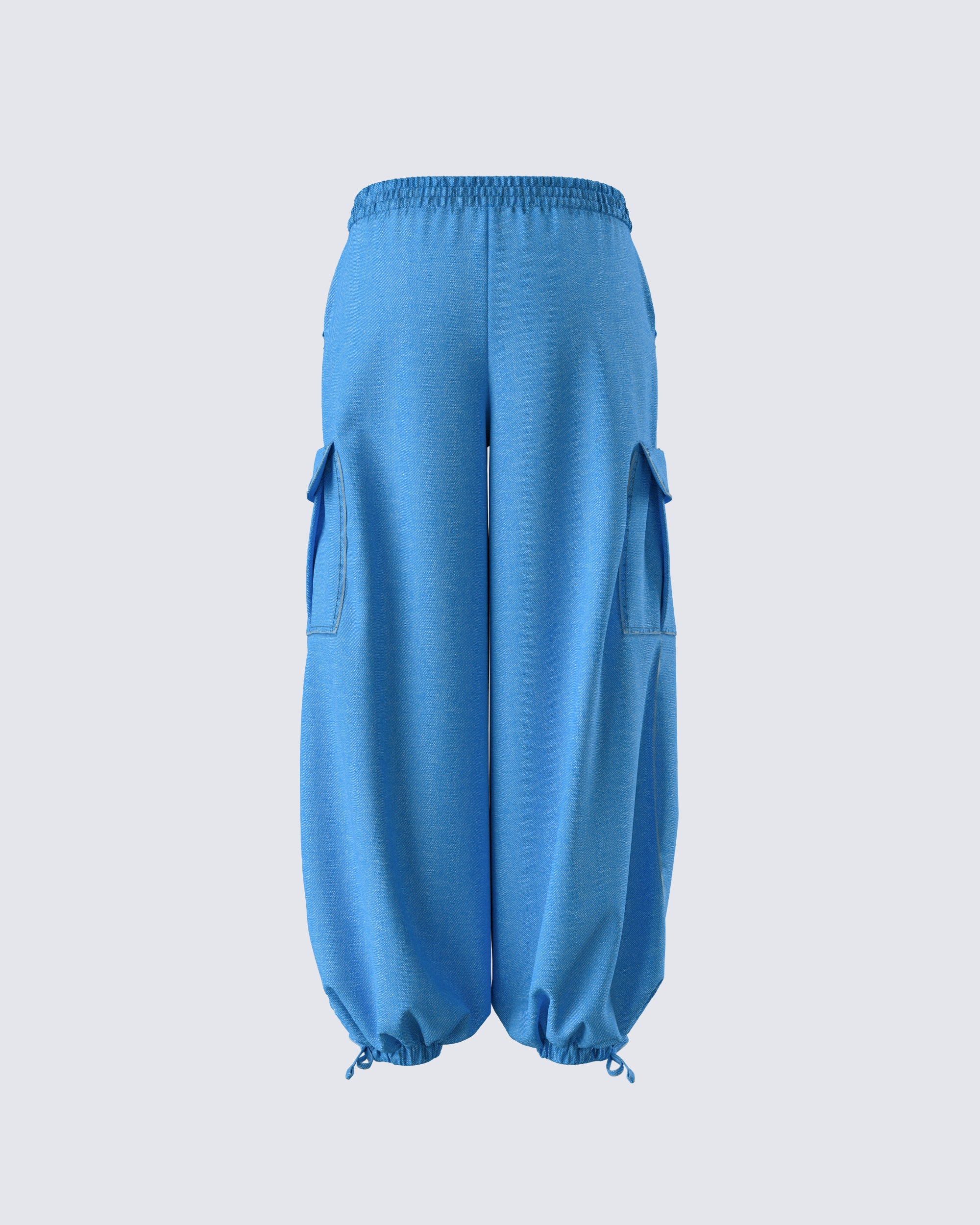 Darby Blue Denim Parachute Pant - Image 3