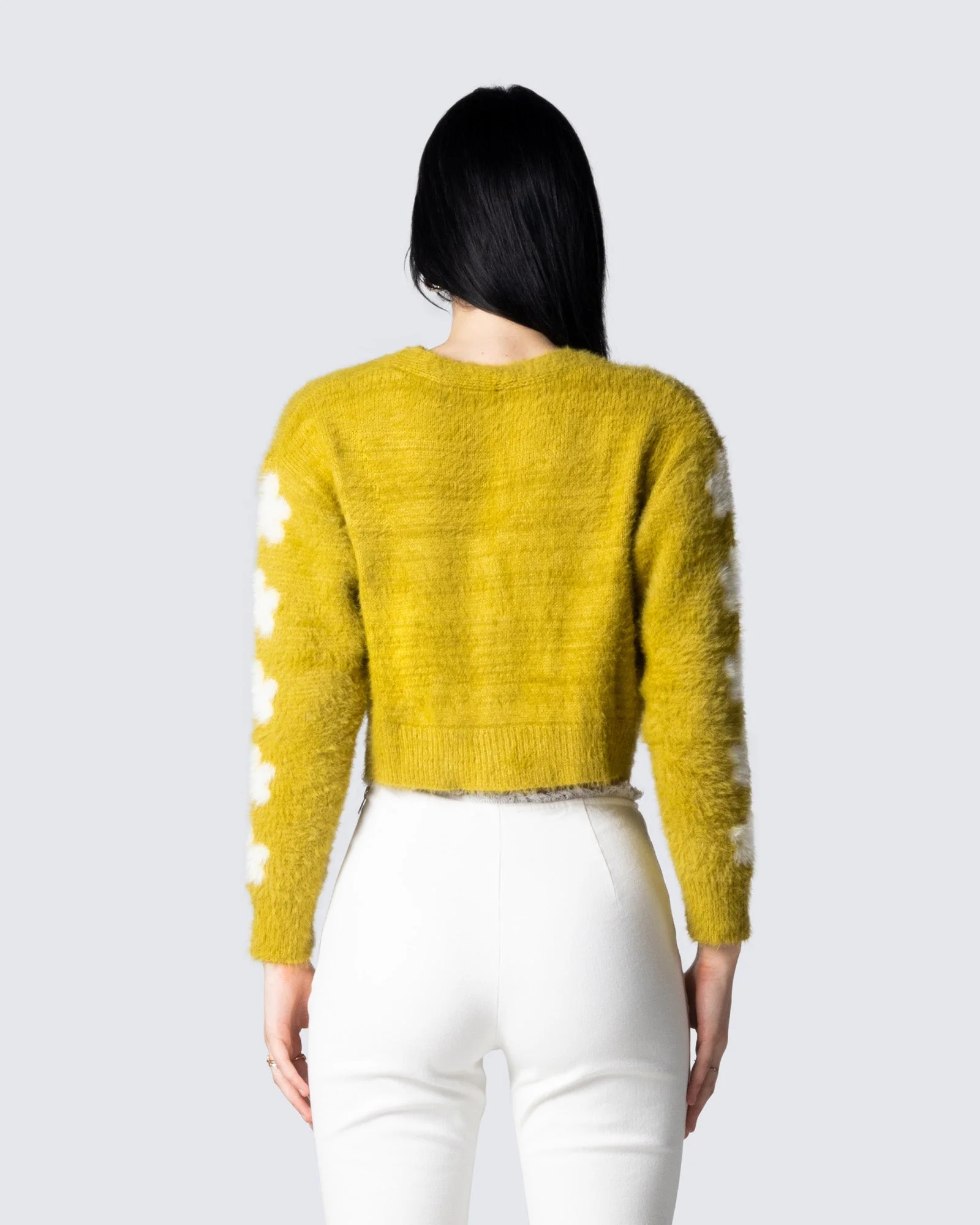 Daria Green Fuzzy Cardigan - Image 6