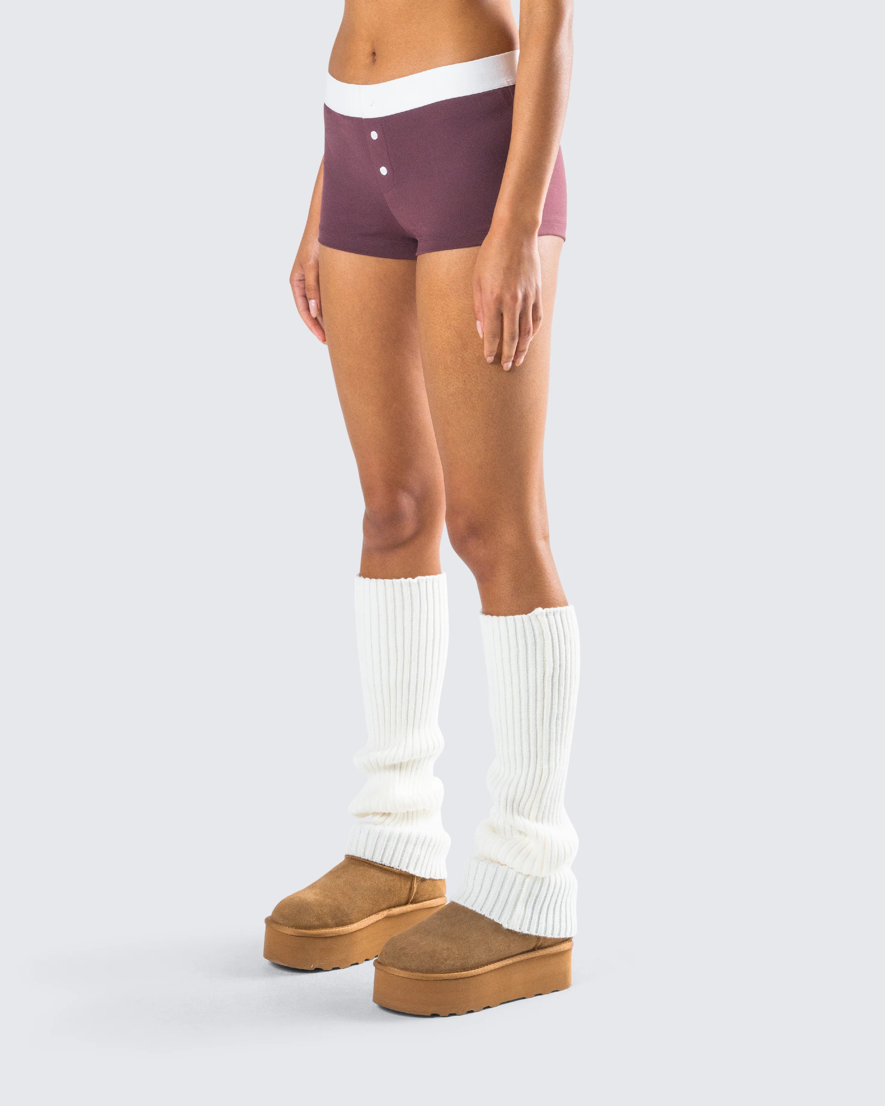 Darya Burgundy Jersey Boxer Short - Image 5