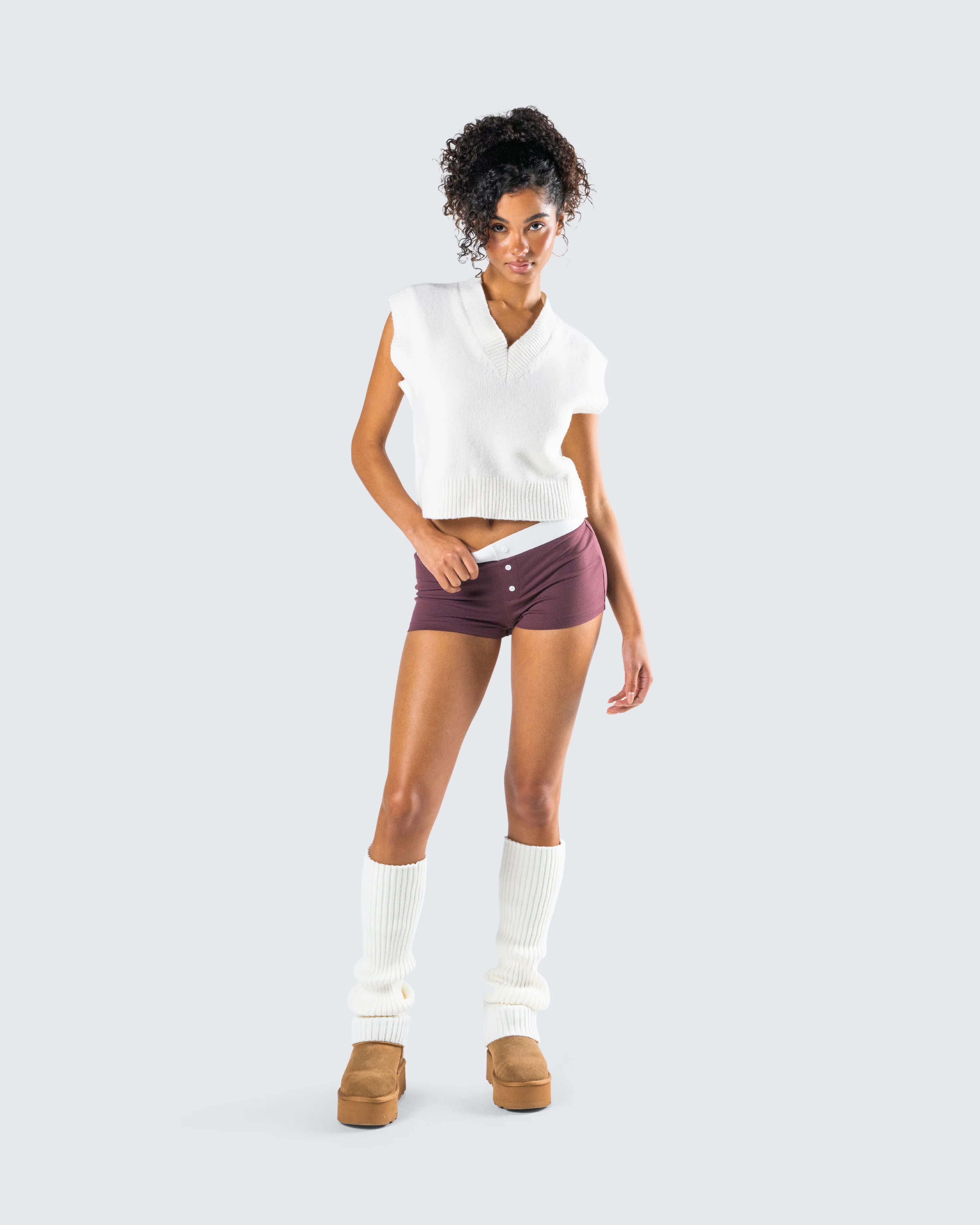 Darya Burgundy Jersey Boxer Short - Image 9