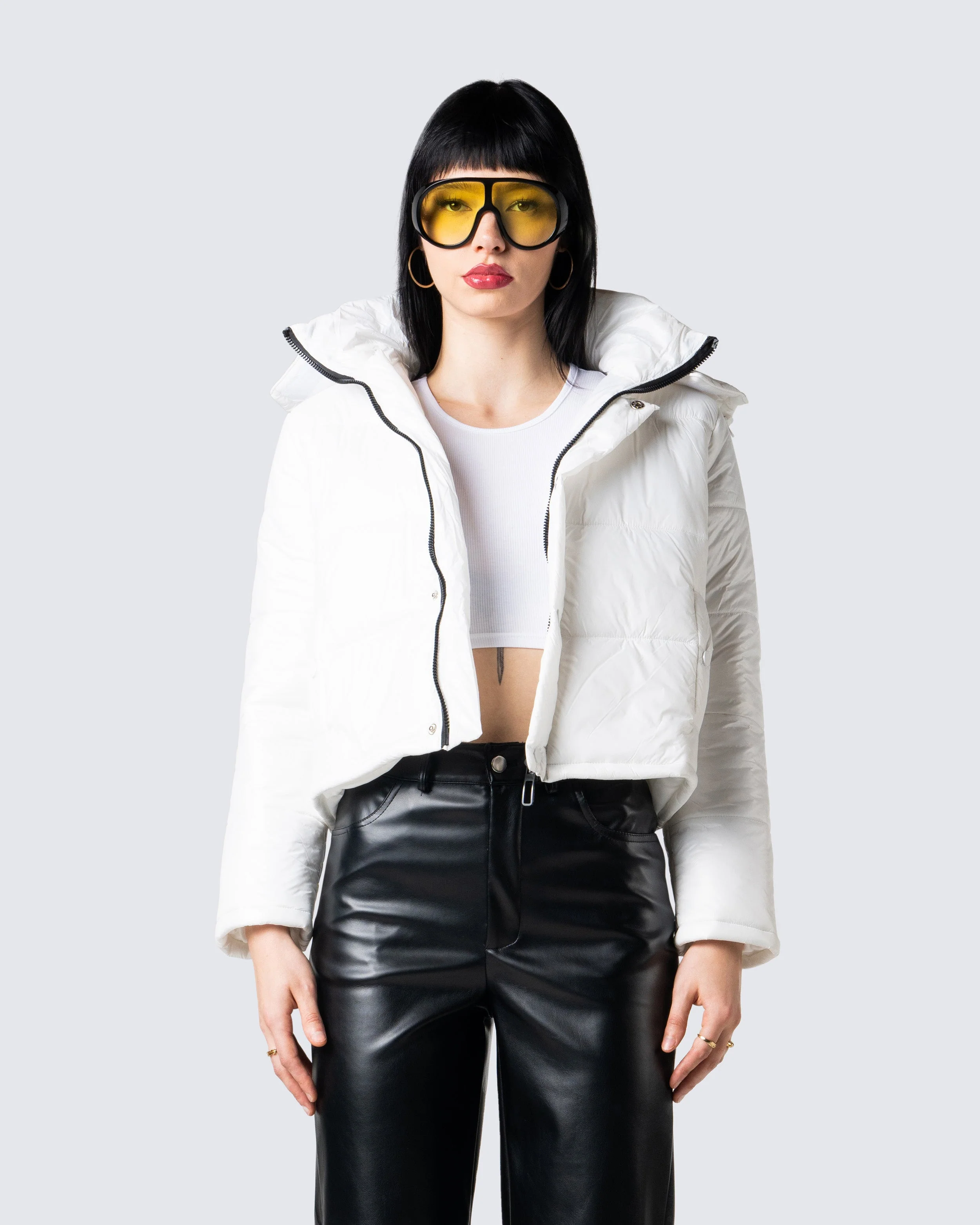 Deandra White Puffer Jacket - Image 4
